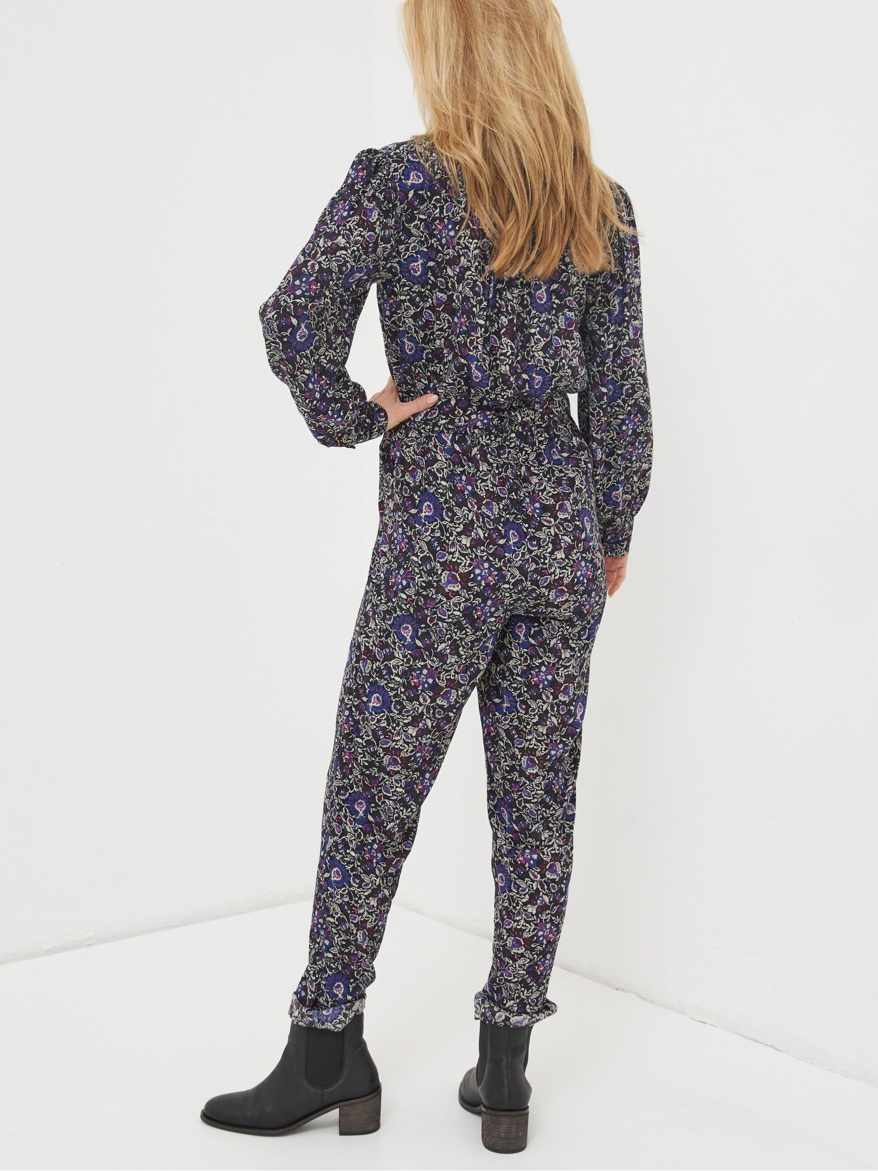 Black Vinnie Floral Jumpsuit - Image 2 of 6