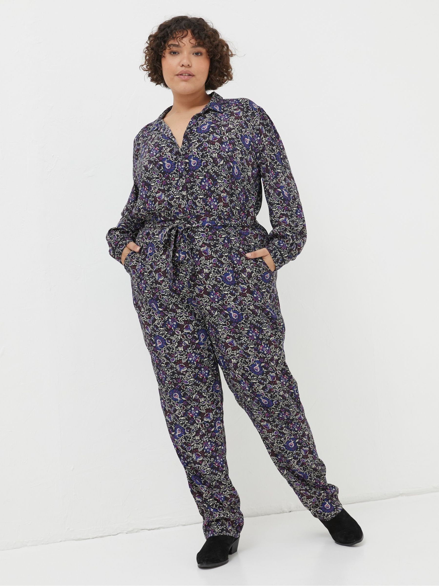 Black Vinnie Floral Jumpsuit - Image 4 of 6