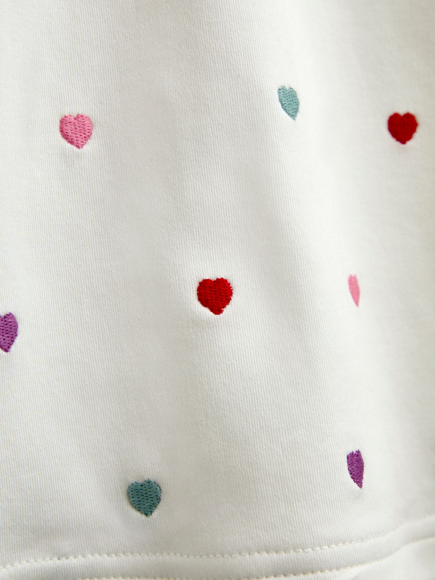 Cream Heart Embroidered Oversized Collar Top - Image 4 of 4 Cream Heart Embroidered Oversized Collar Top - Image 4 of 4