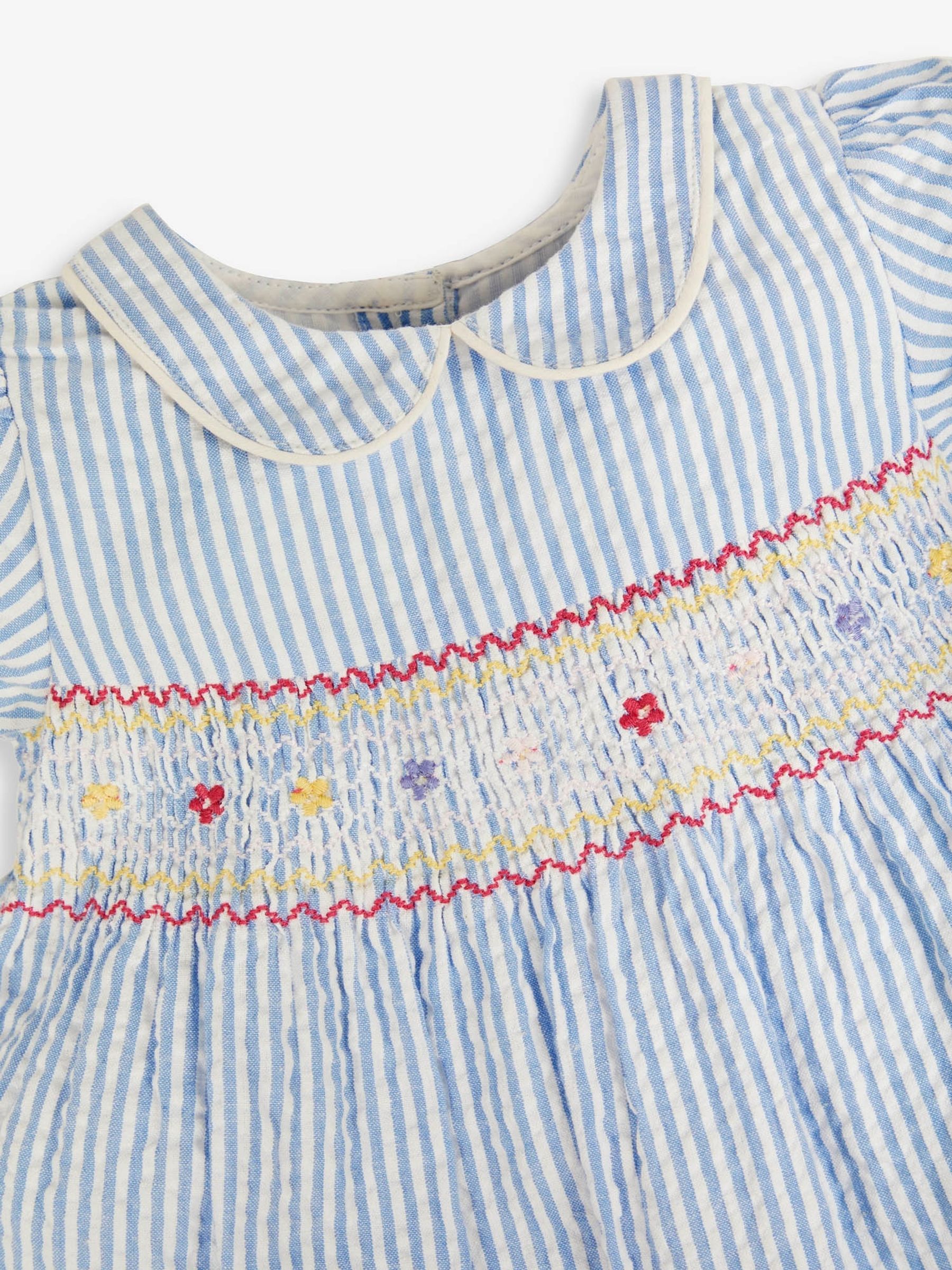 Blue Strawberry Embroidered Smocked Dress - Image 6 of 7