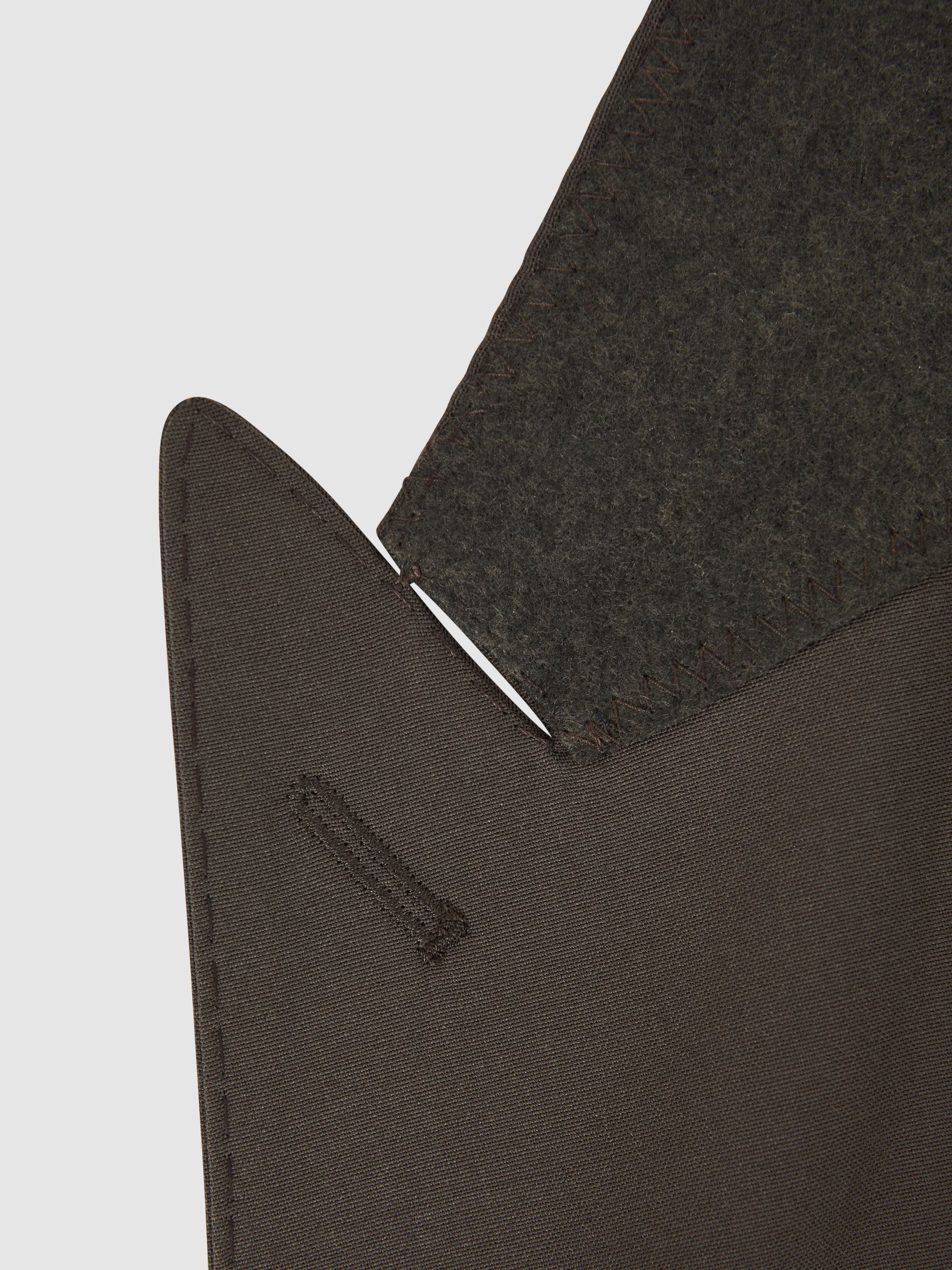 Slim Fit Wool Blend Double Breasted Blazer in Chocolate - Image 8 of 8