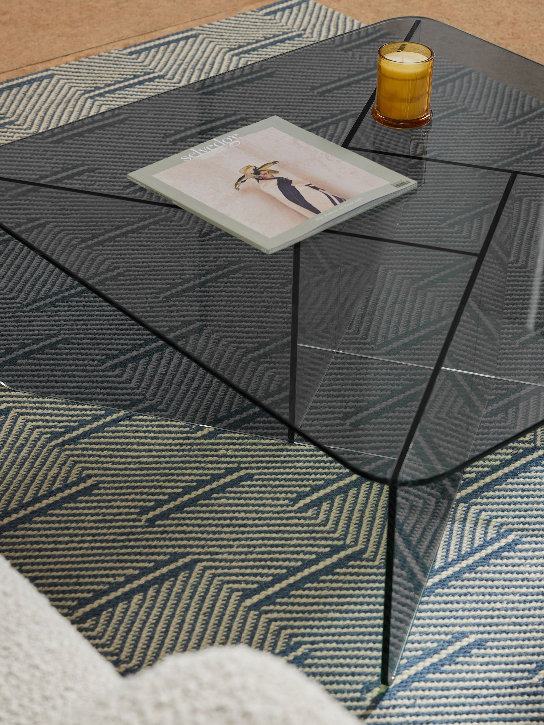 Oki Coffee Table in Smoked Glass - Image 2 of 3