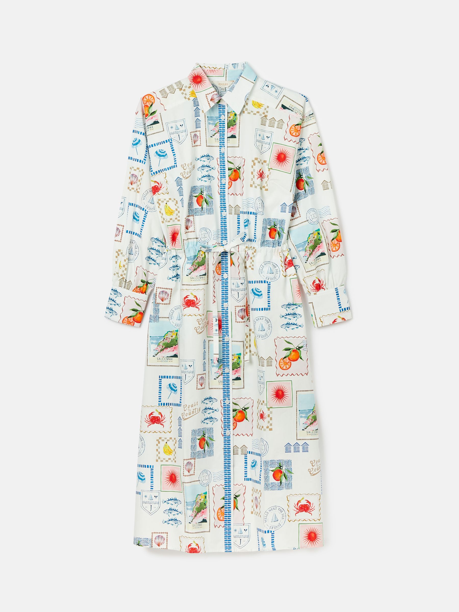 Francesca White Tie Waist Shirt Dress - Image 8 of 8