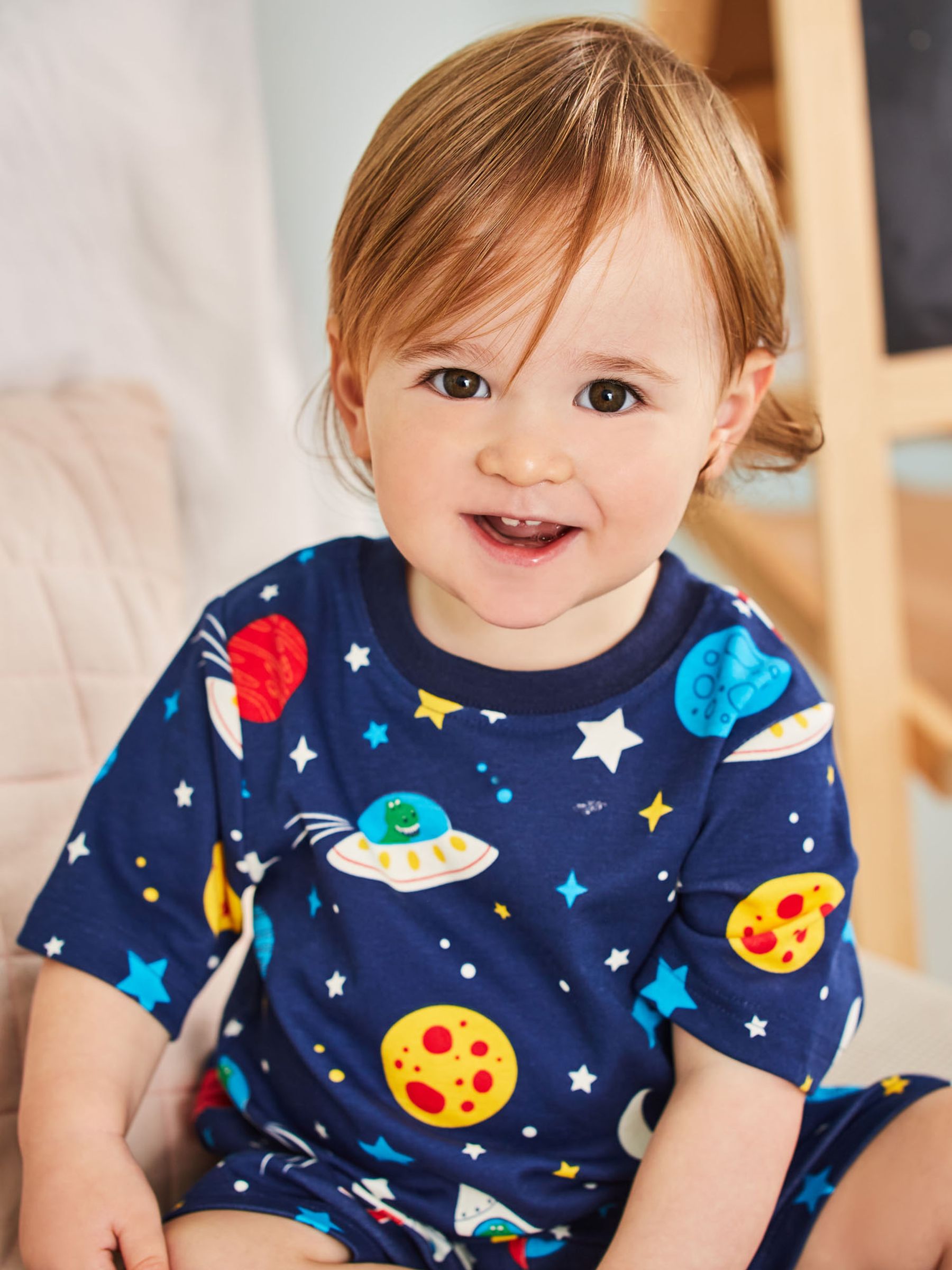 Navy Boys' Space Glow-In-The-Dark Pyjamas - Image 2 of 6