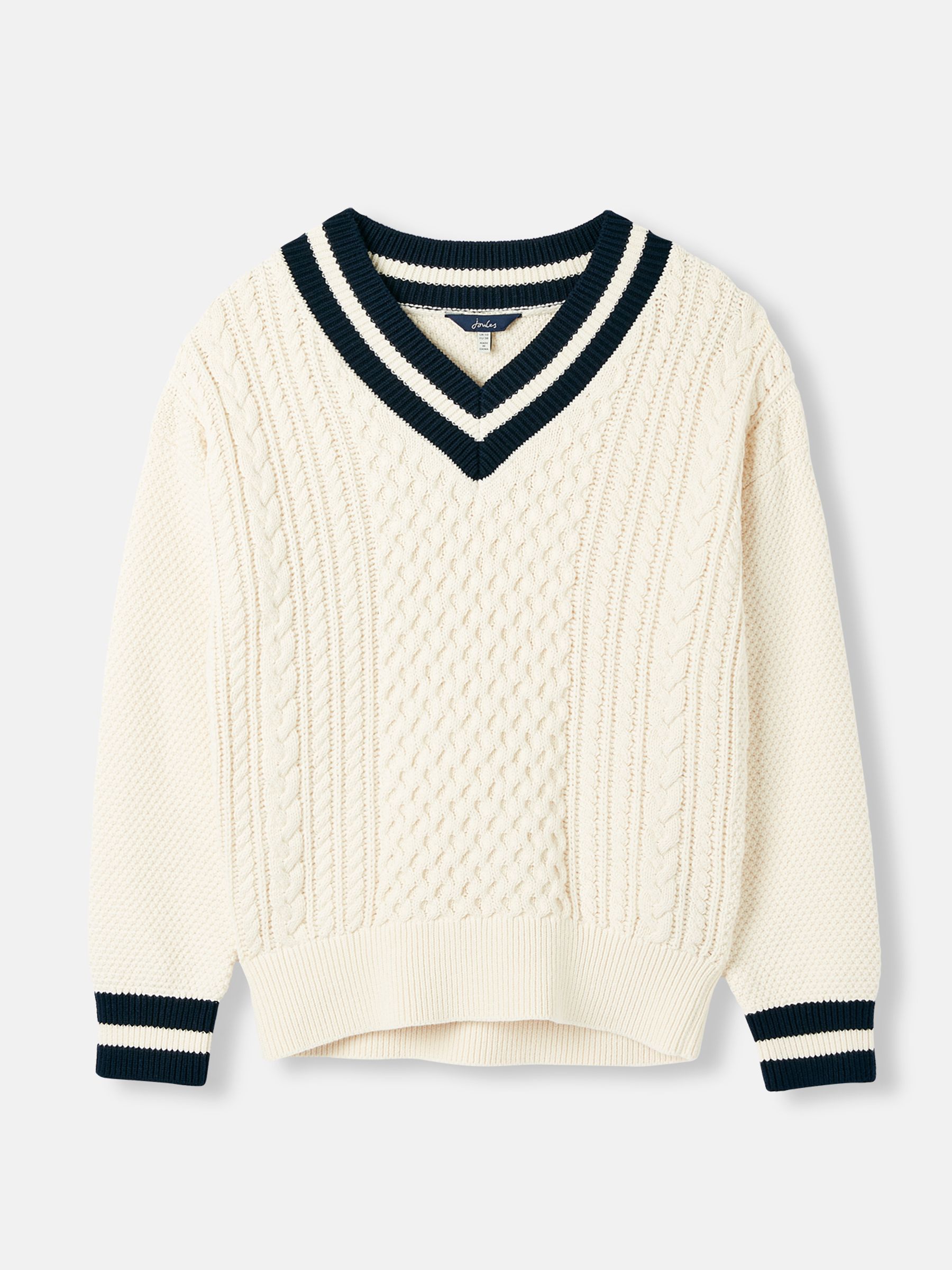 Dawson Cream V-Neck Cricket Jumper - Image 5 of 5