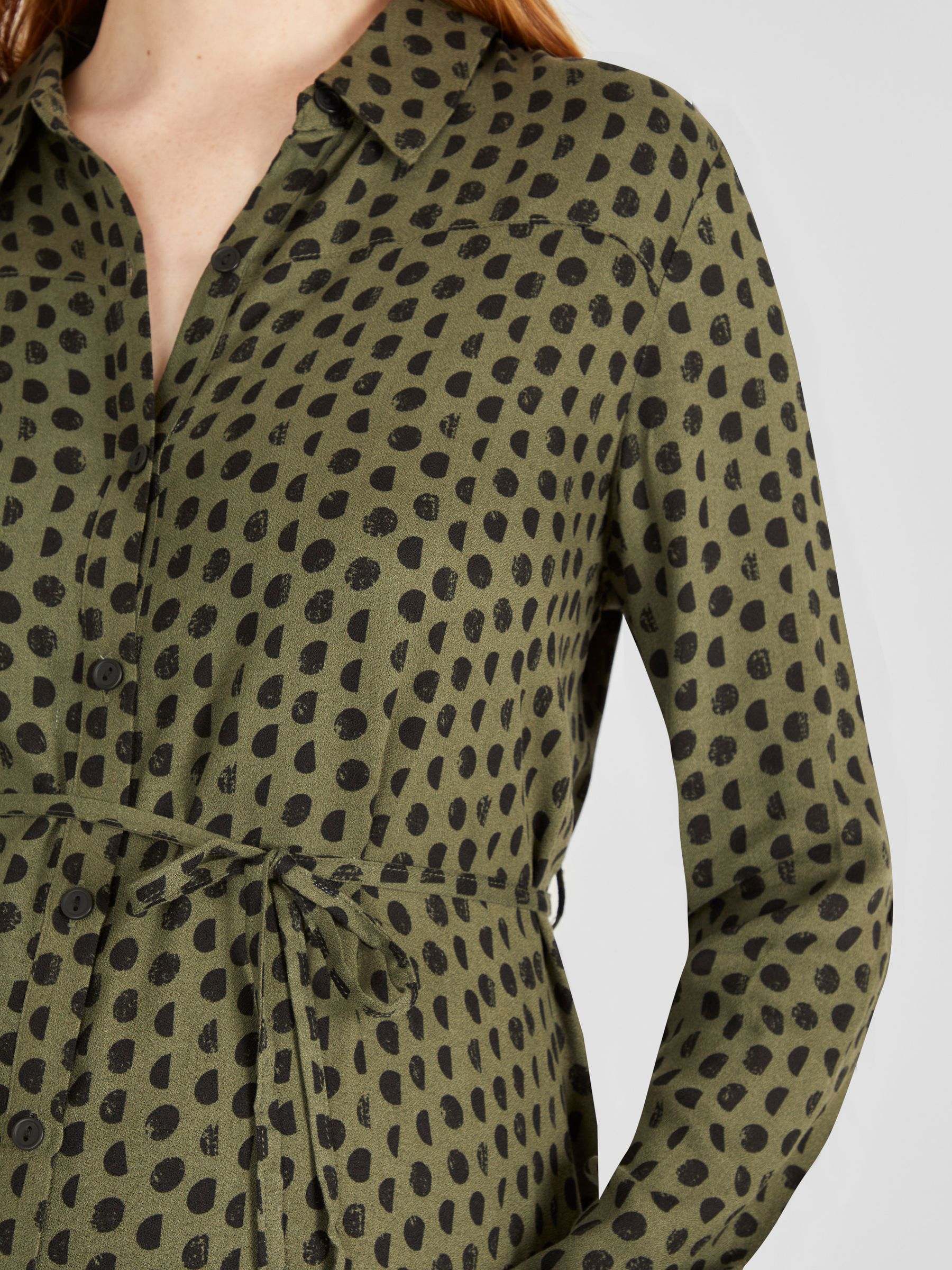 Khaki Spot Maternity Shirt Dress - Image 4 of 4