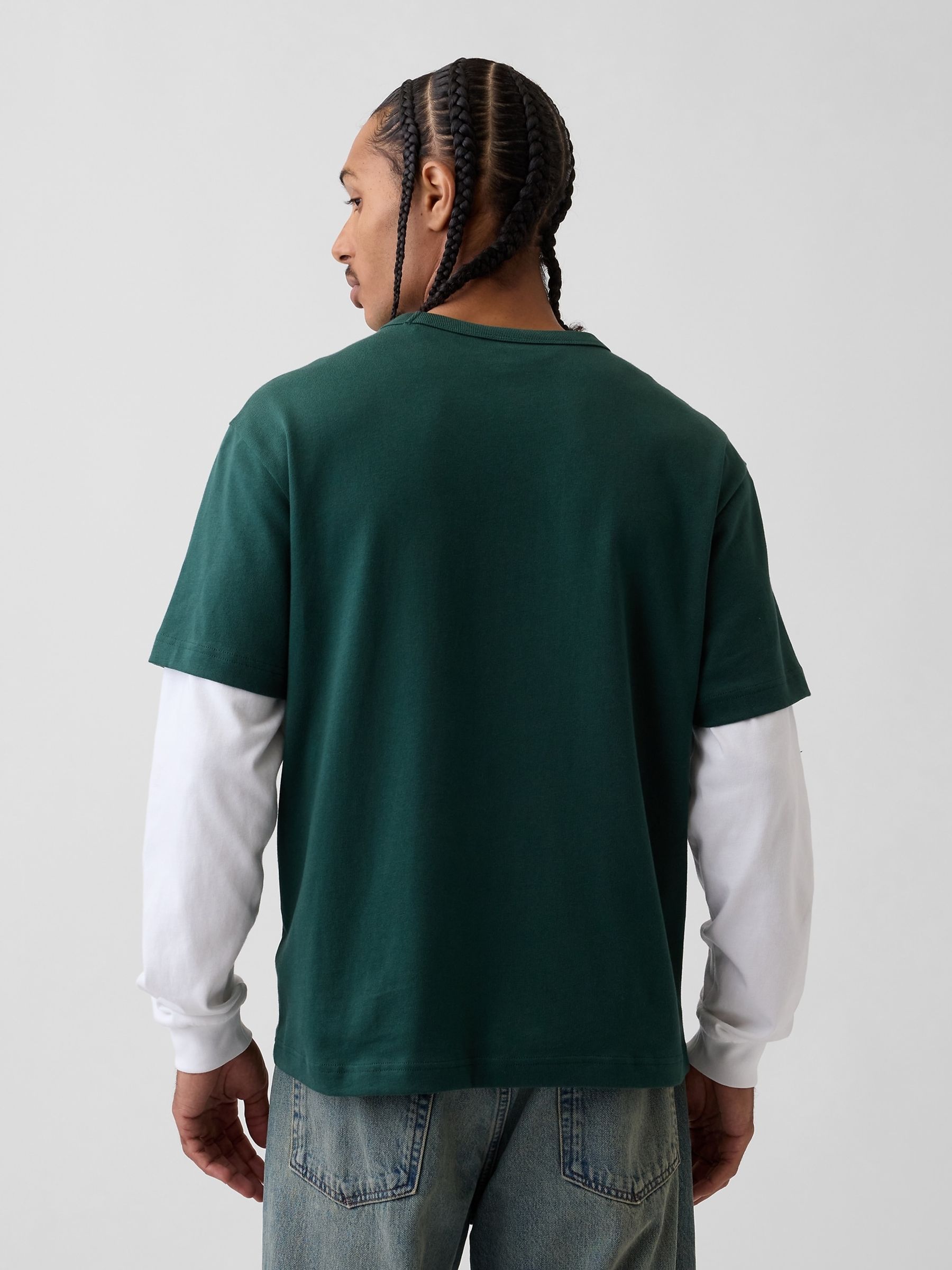 Green Heavyweight Relaxed Short Sleeve T-Shirt - Image 2 of 4