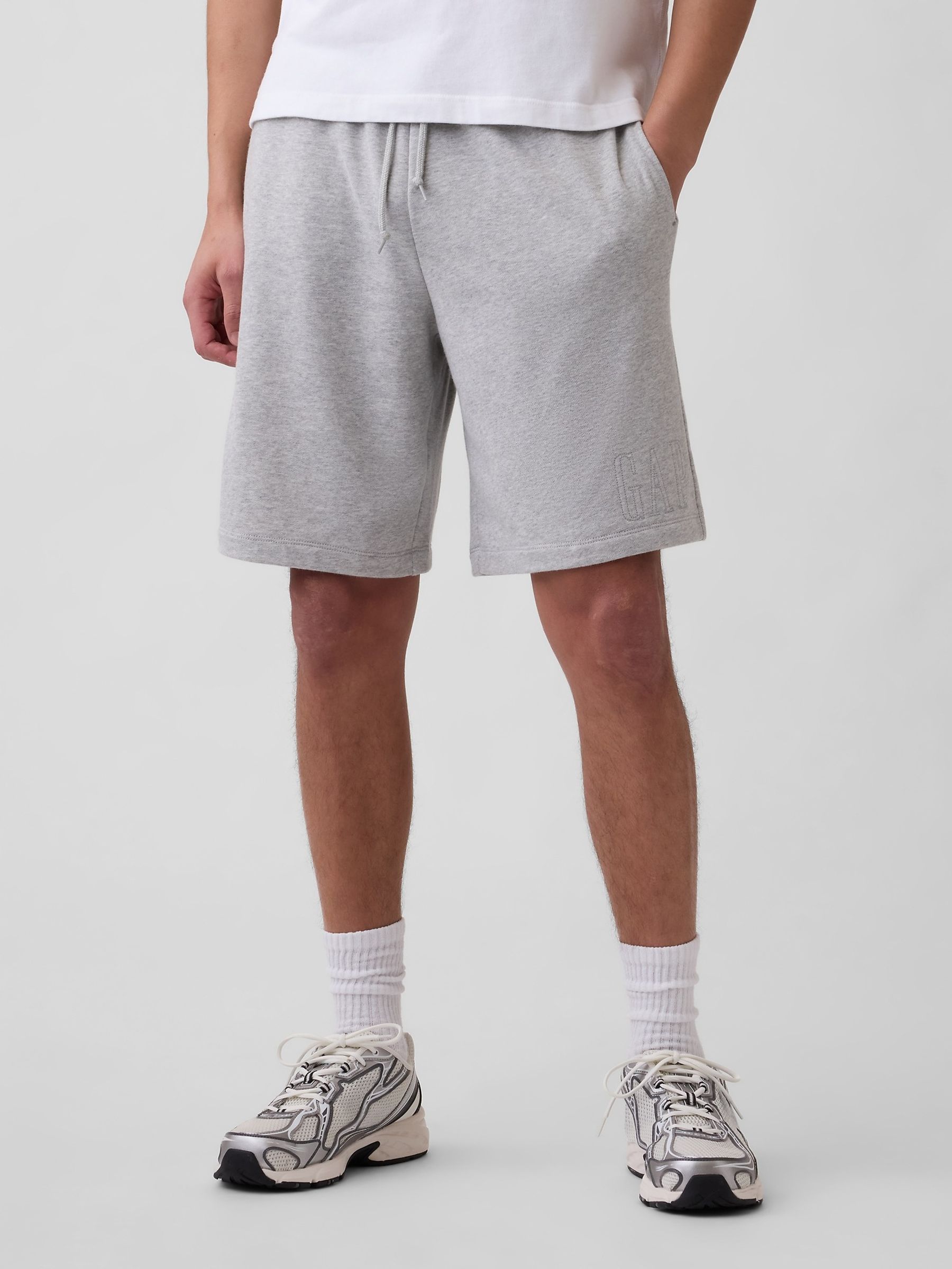 Grey Vintage Soft Terry Relaxed Logo Sweat Shorts - Image 1 of 5