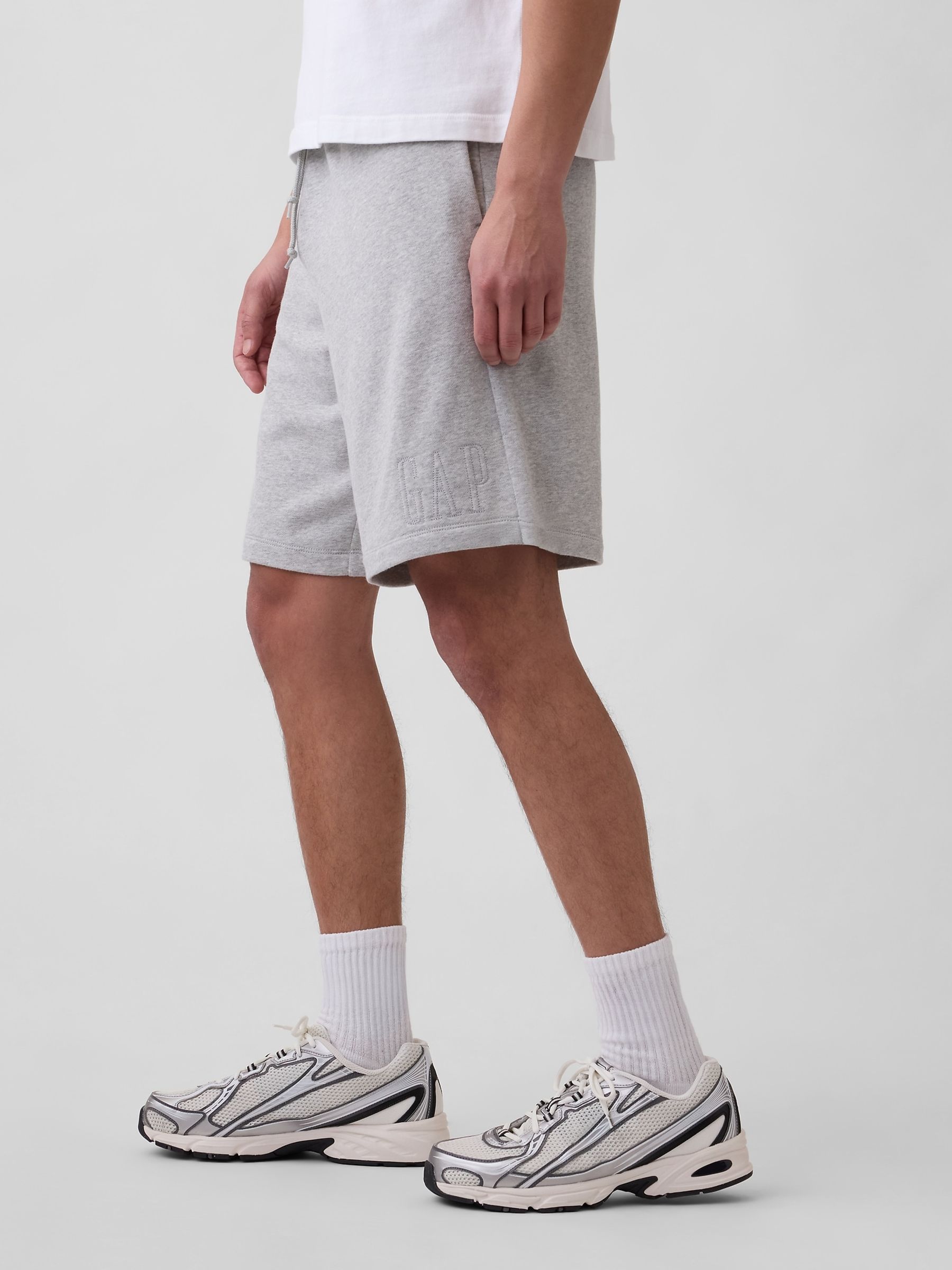 Grey Vintage Soft Terry Relaxed Logo Sweat Shorts - Image 3 of 5