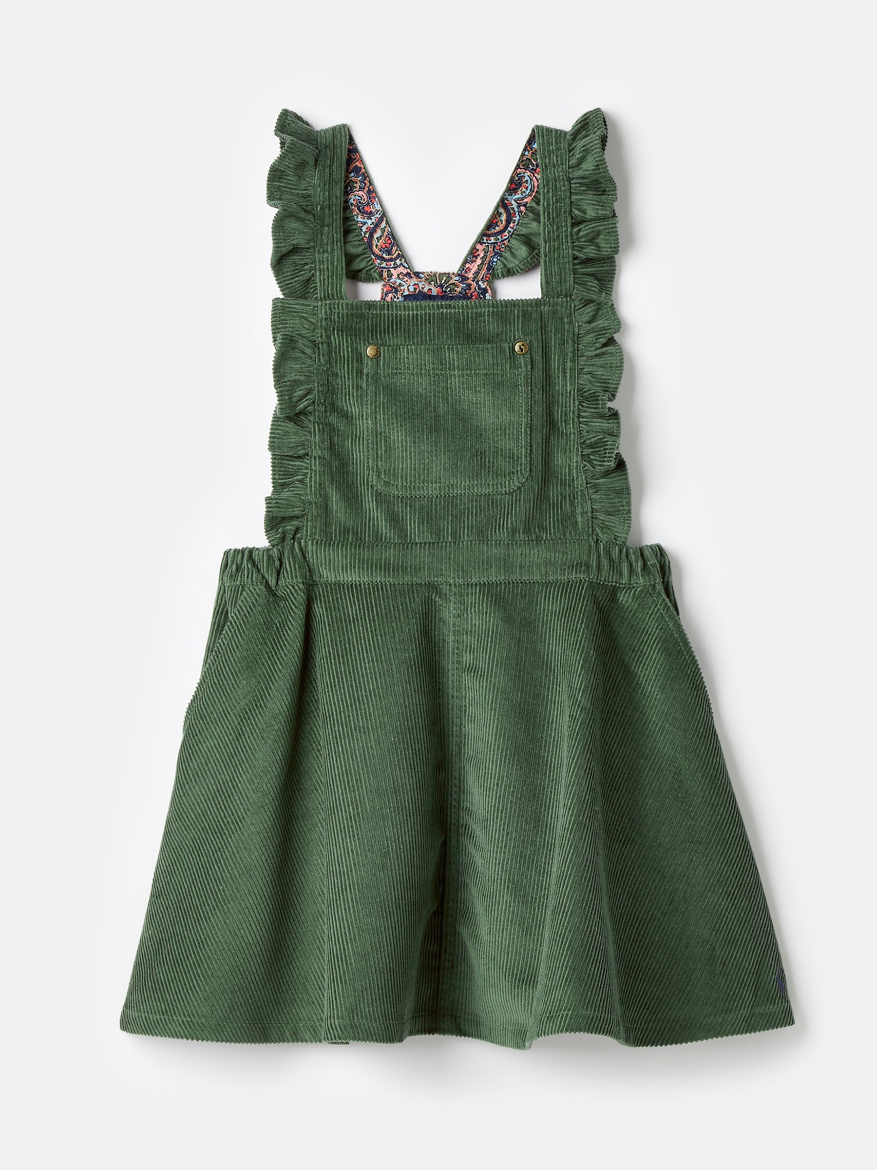 Adaline Green Corduroy Pinafore Dress | Joules