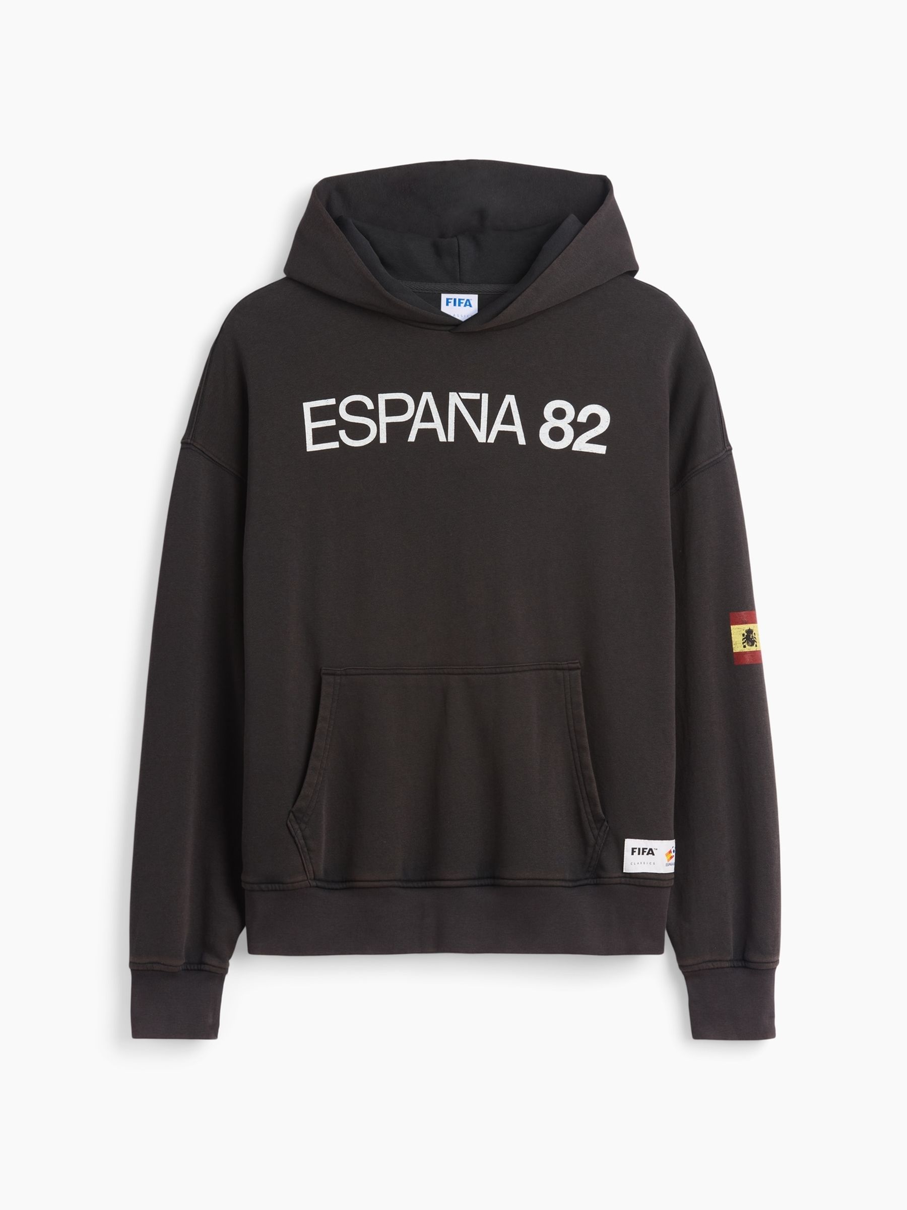 Black Spain FIFA WORLD CUP™ Vintage Soft Oversized Hoodie - Image 4 of 4