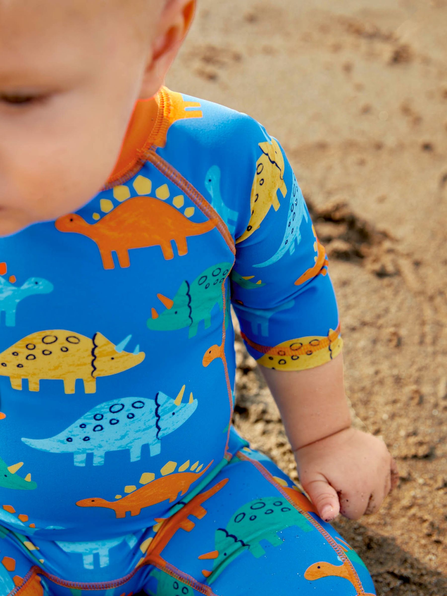 Blue Dinosaur UPF 50 1-Piece Sun Protection Suit - Image 3 of 5