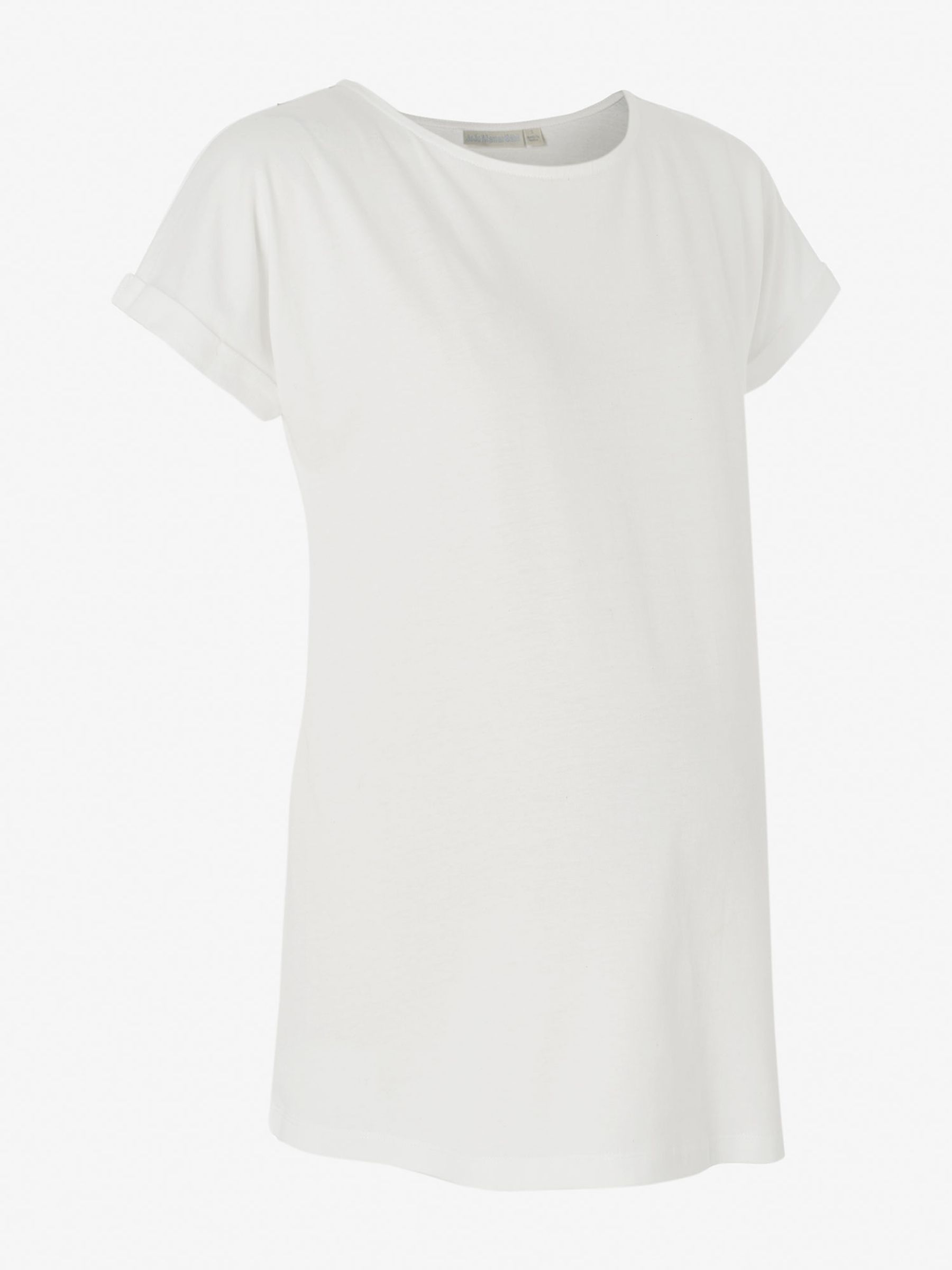 White Boyfriend Cotton Maternity T-Shirt - Image 6 of 6