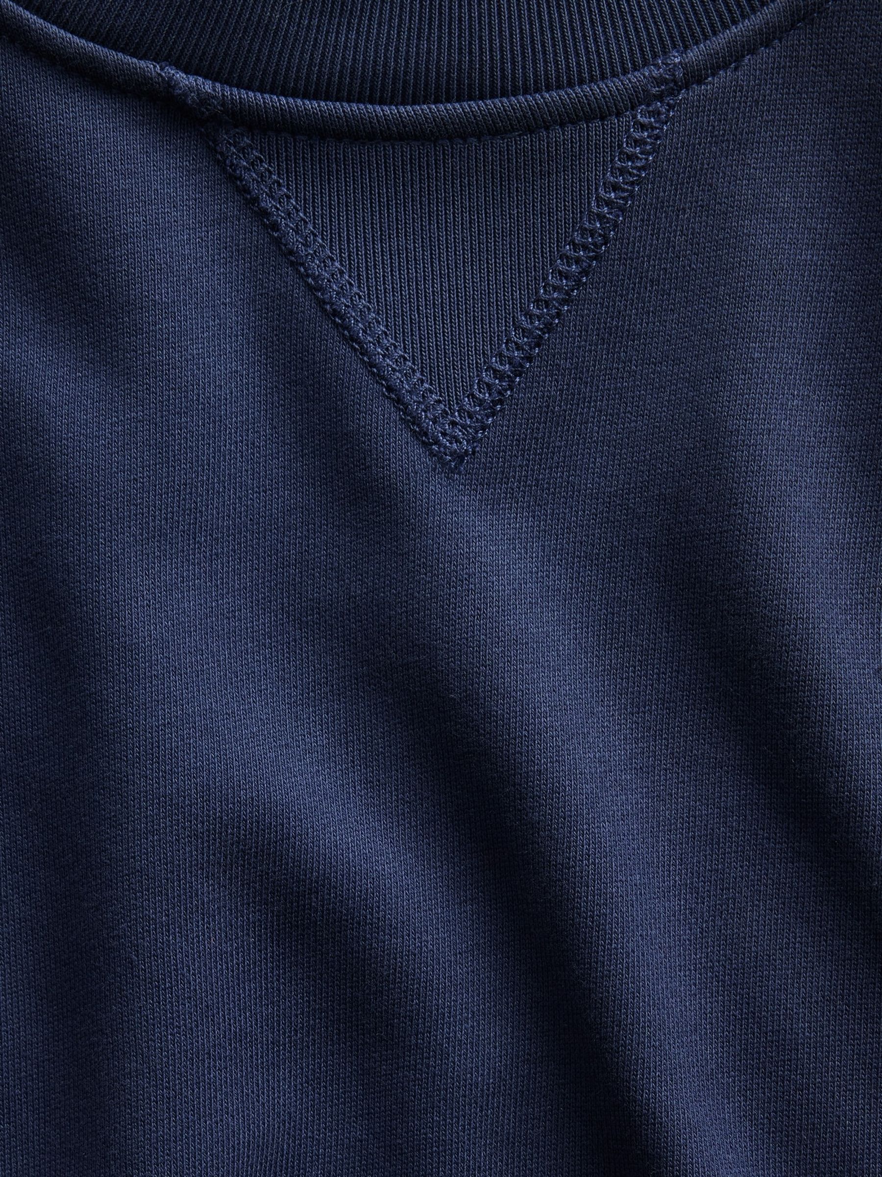 Navy Heavyweight French Terry Oversized Short Sleeve Sweatshirt - Image 4 of 4