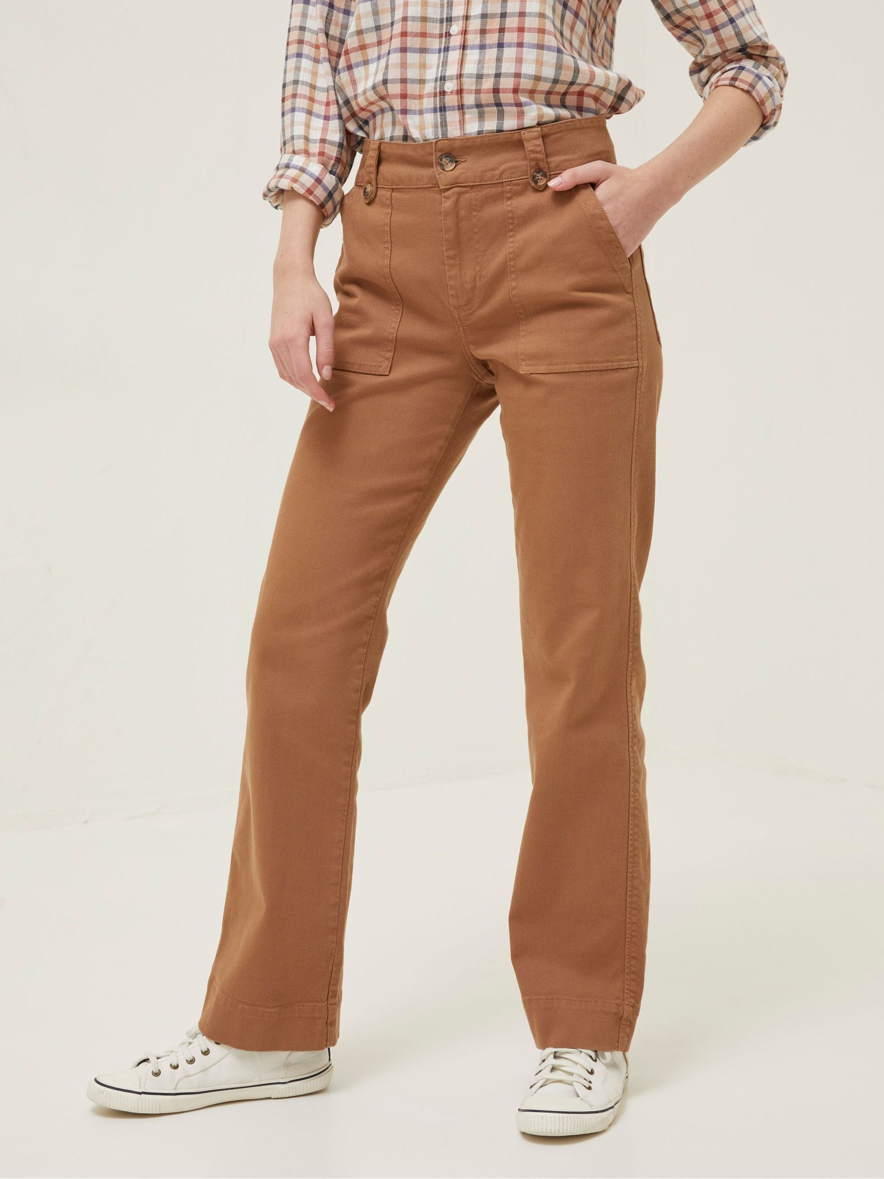 Brown Canvas Ripley Wide Leg Trousers - Image 1 of 5 Brown Canvas Ripley Wide Leg Trousers - Image 1 of 5
