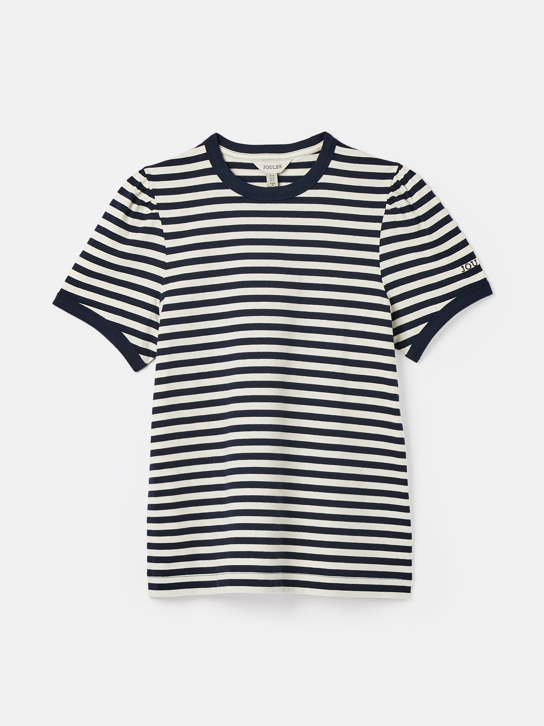 Erin Navy Blue Stripe Short Sleeve T-Shirt - Image 6 of 6