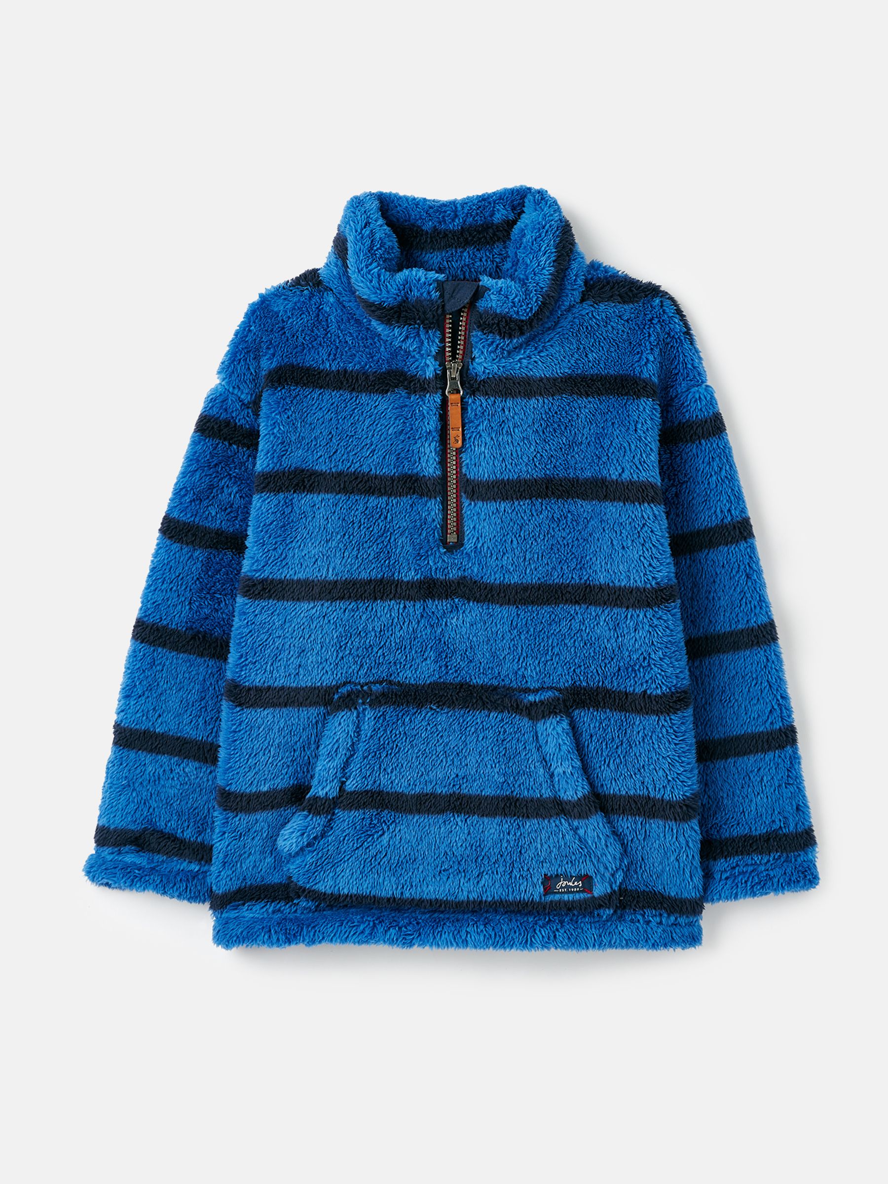 Woozle Blue Quarter Zip Fleece | Joules