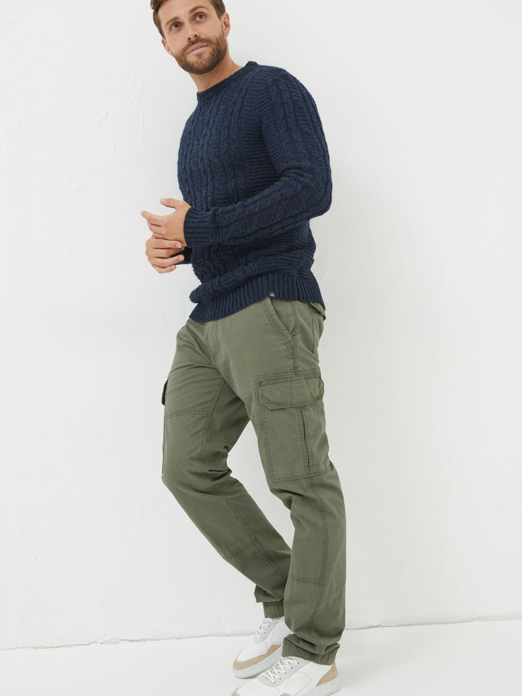 Black Funtley Cable Crew Jumper - Image 3 of 6