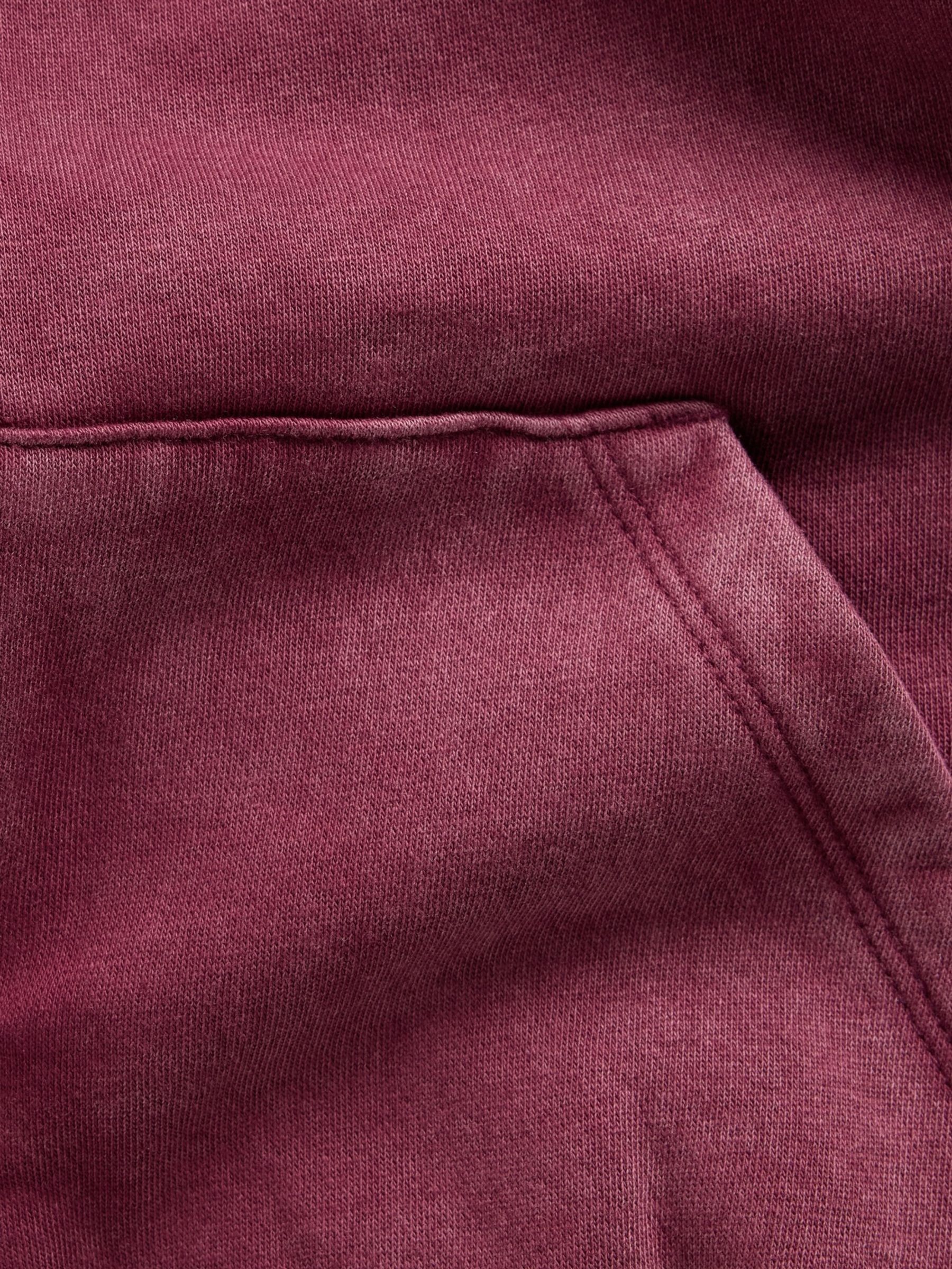 Burgundy Red Vintage Soft Wedge Zip Hoodie - Image 4 of 4 Burgundy Red Vintage Soft Wedge Zip Hoodie - Image 4 of 4