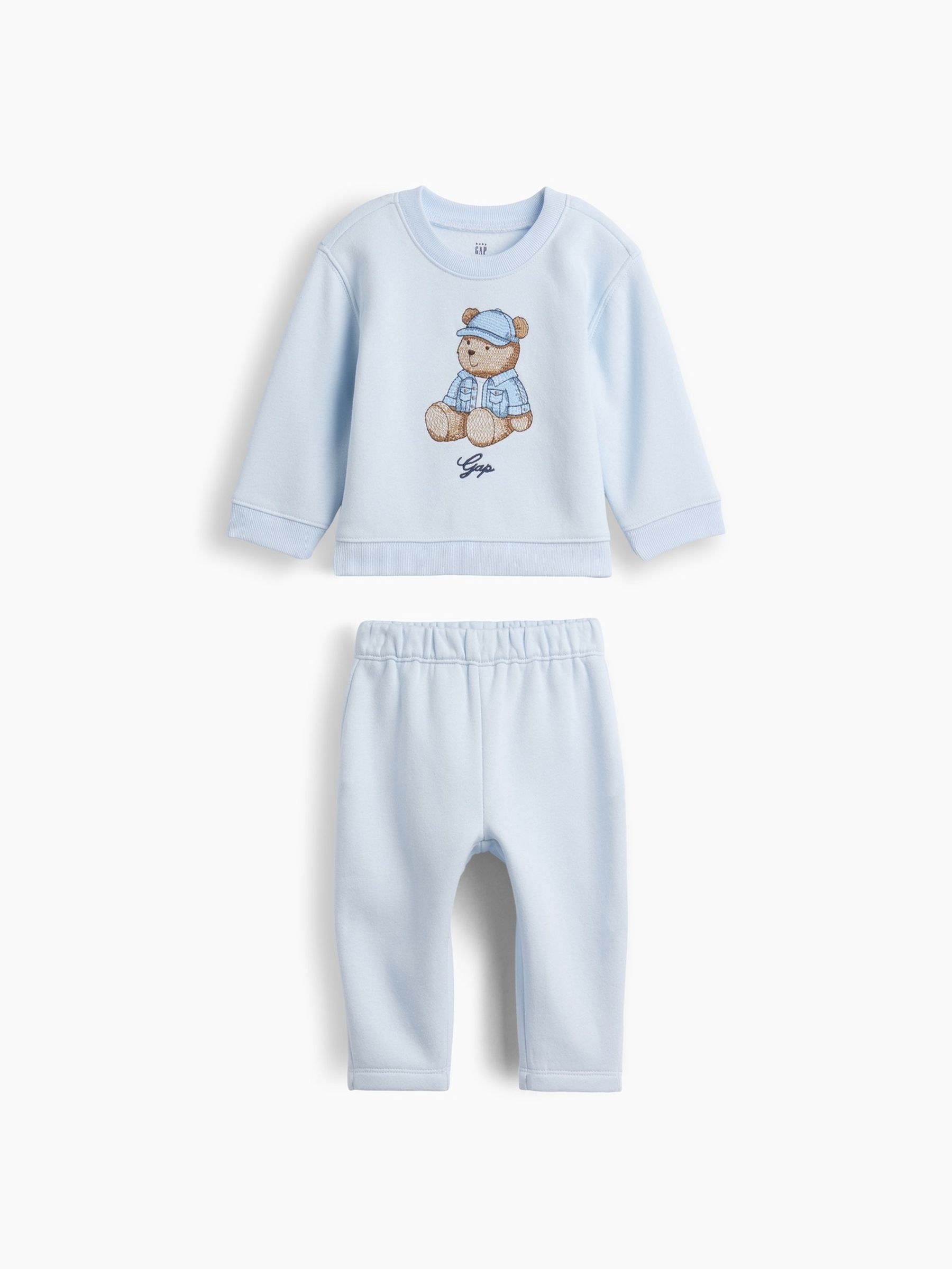 Light Blue Vintage Soft Brannan Bear Sweat Set - Image 1 of 3 Light Blue Vintage Soft Brannan Bear Sweat Set - Image 1 of 3