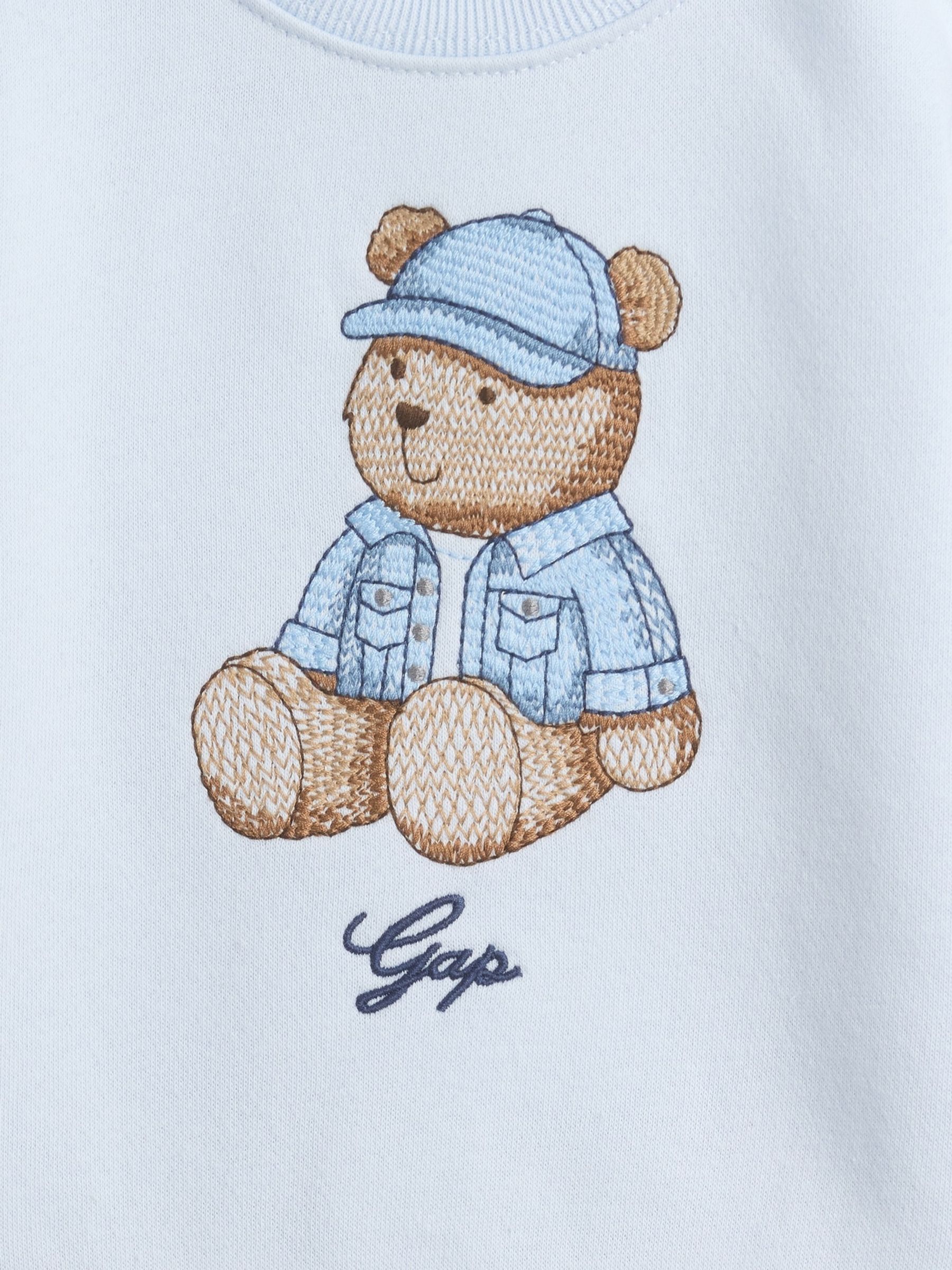 Light Blue Vintage Soft Brannan Bear Sweat Set - Image 3 of 3