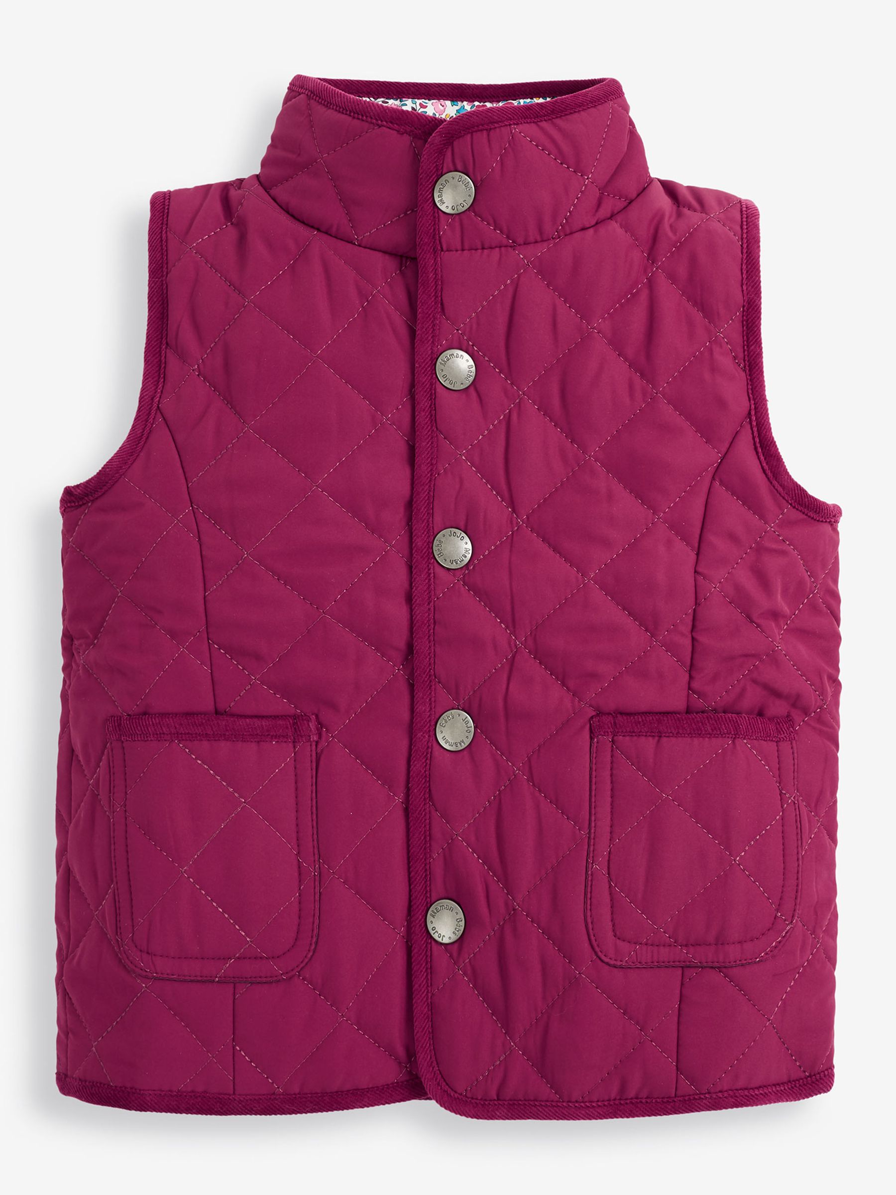 Berry Floral Reversible Quilted Gilet - Image 1 of 5