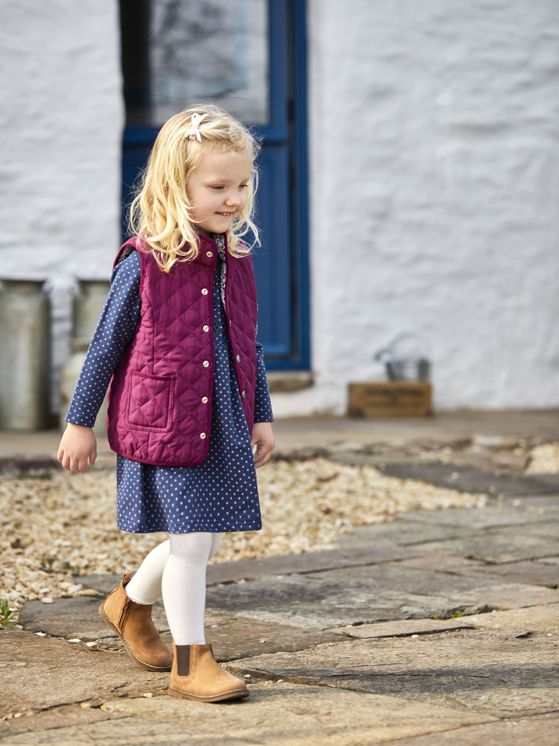 Berry Floral Reversible Quilted Gilet - Image 2 of 5