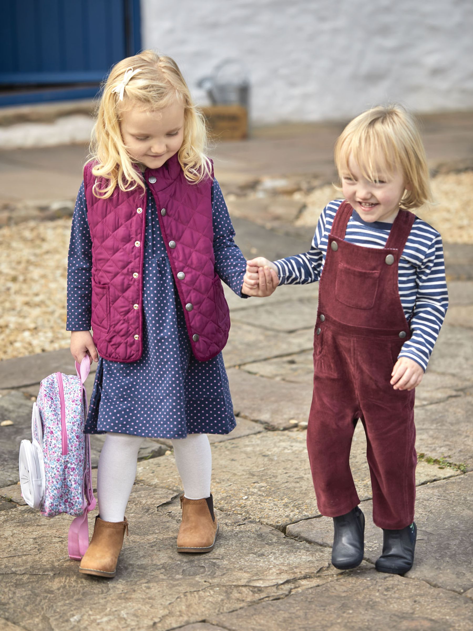 Berry Floral Reversible Quilted Gilet - Image 3 of 5