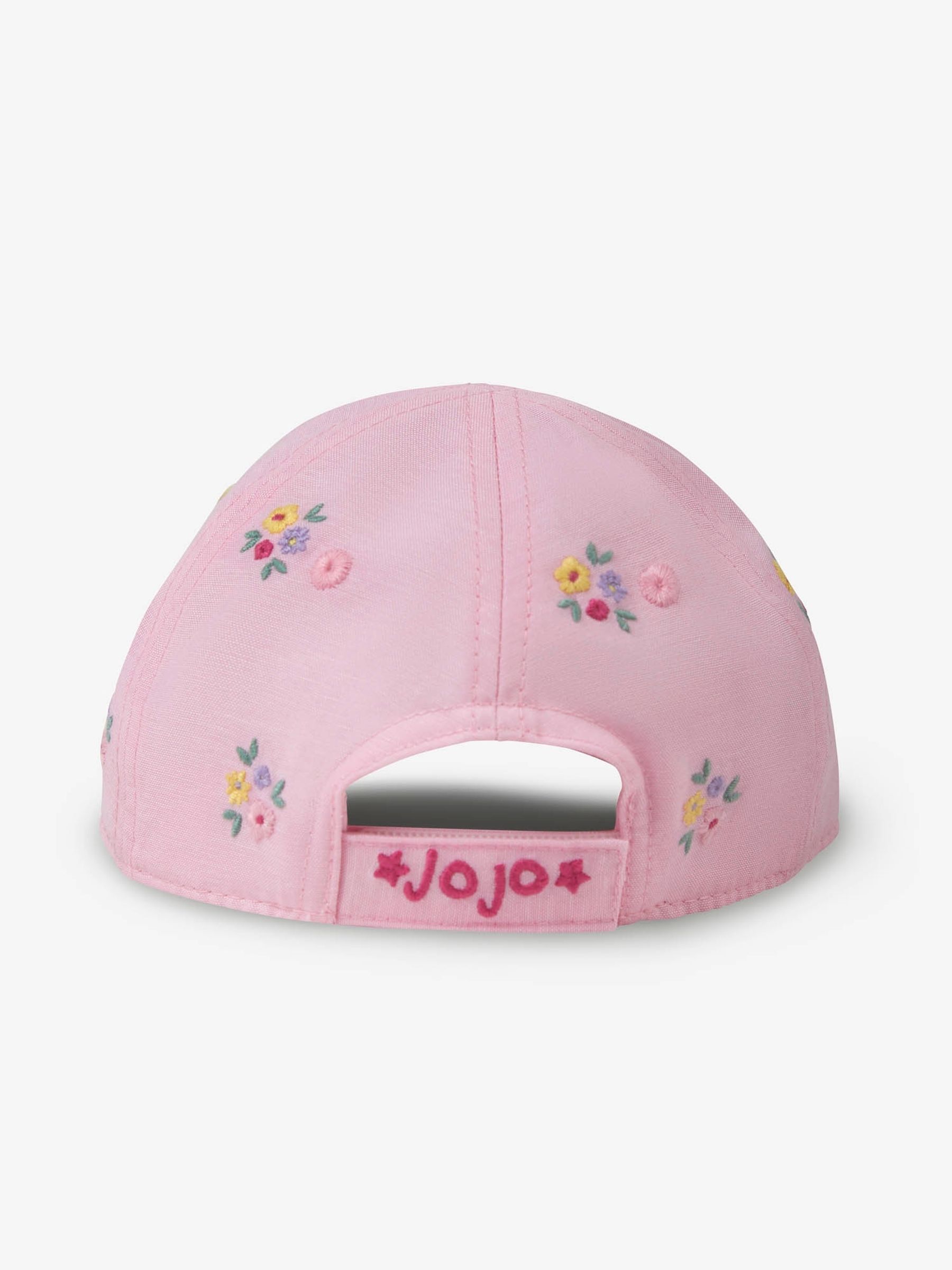 Pink Girls' Floral Embroidered Baseball Cap - Image 3 of 4
