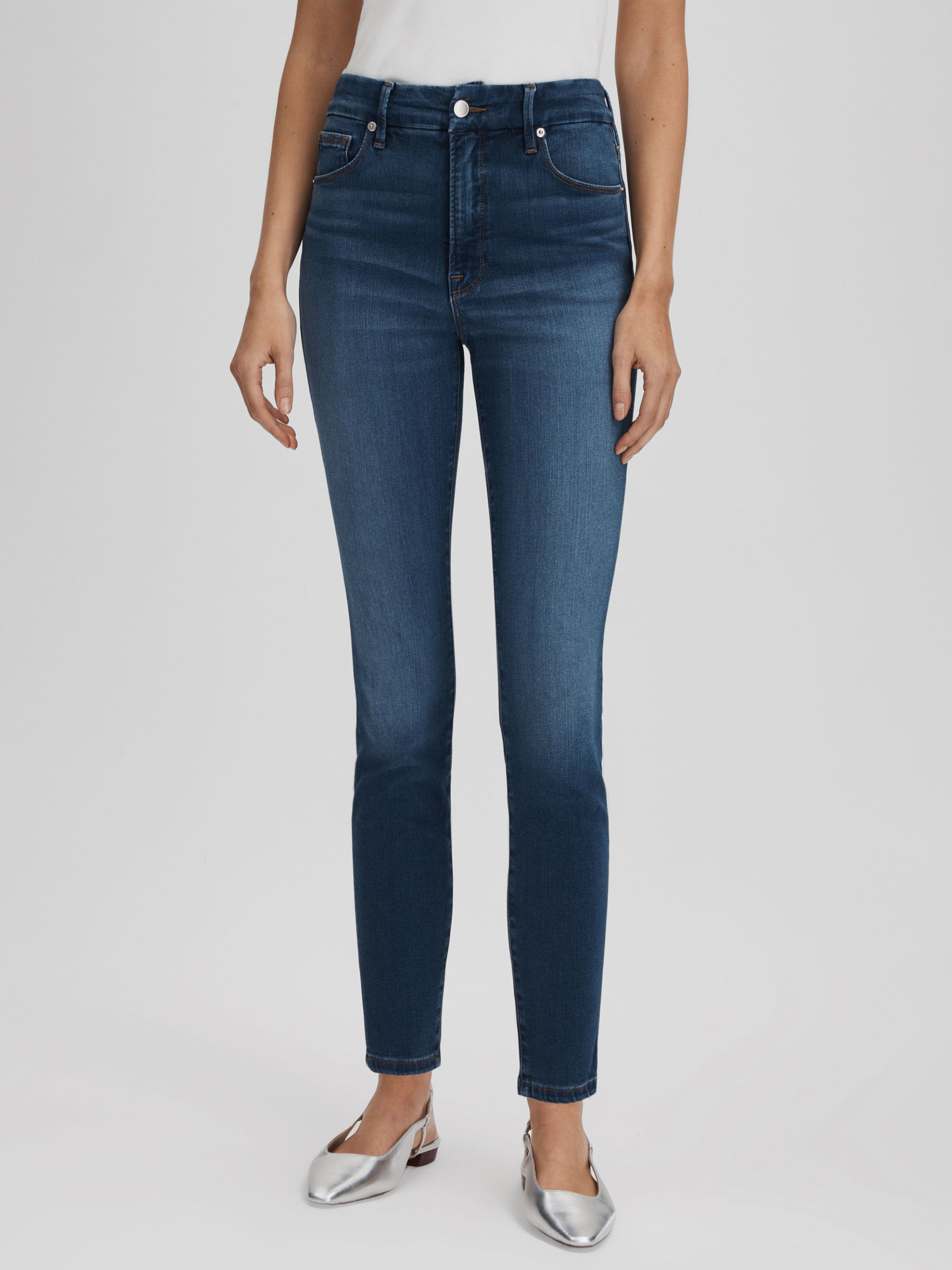 Good American Ultra High Skinny Jeans in Blue - Image 1 of 6