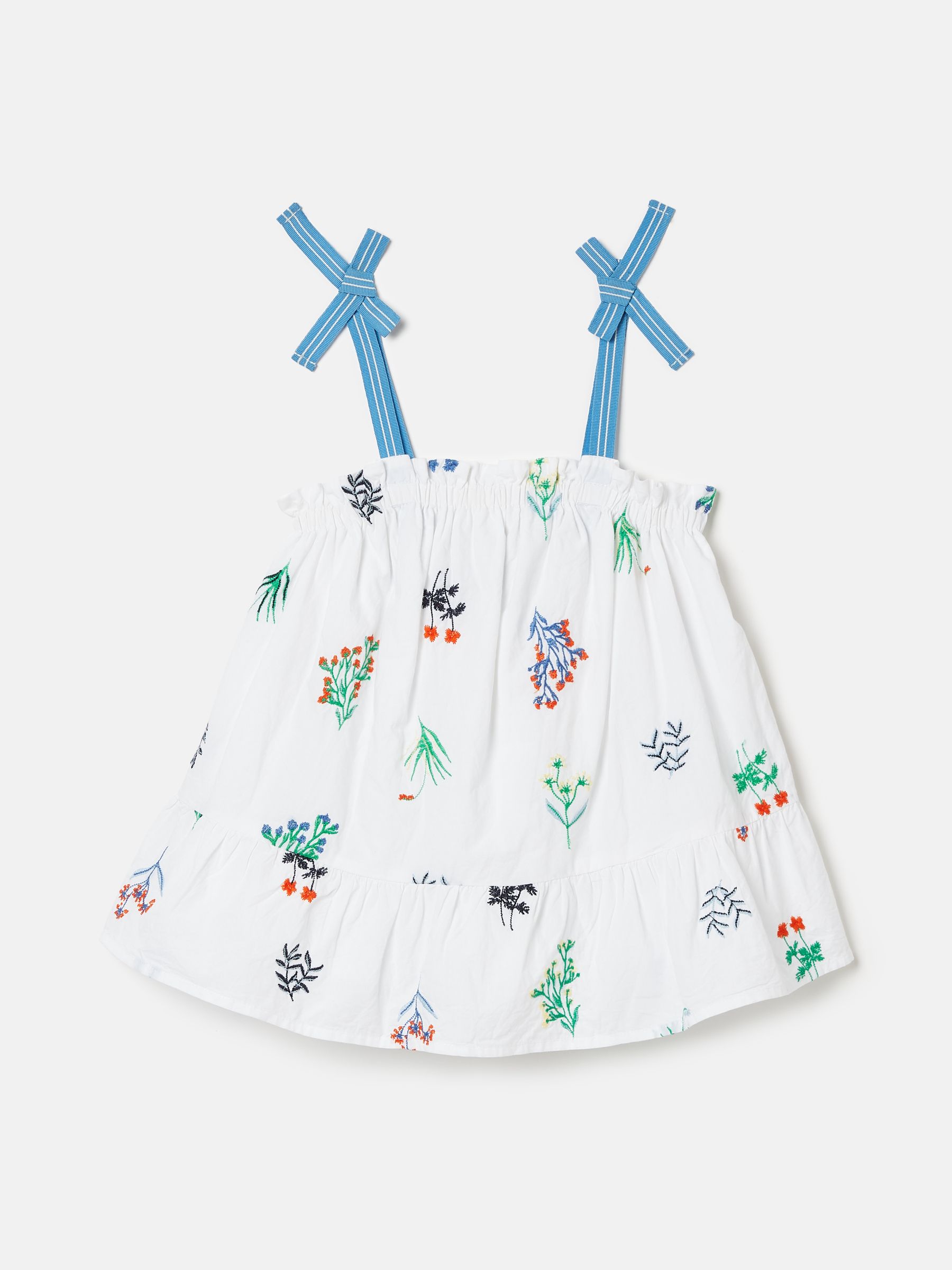 Girls' Playtime White Tiered Woven Top - Image 1 of 5