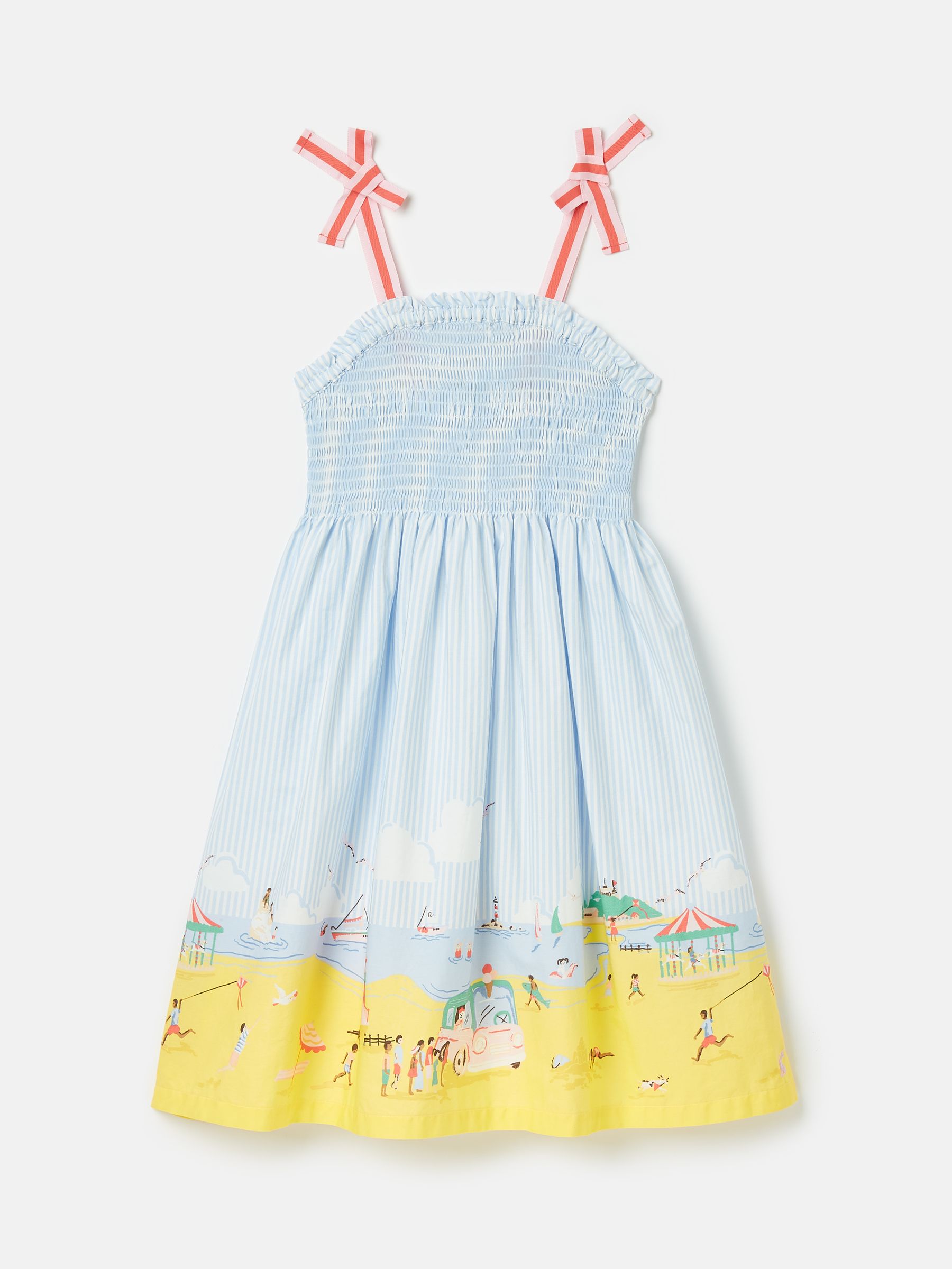 Girls Pretty Picture Blue Stripe Sundress - Image 1 of 5