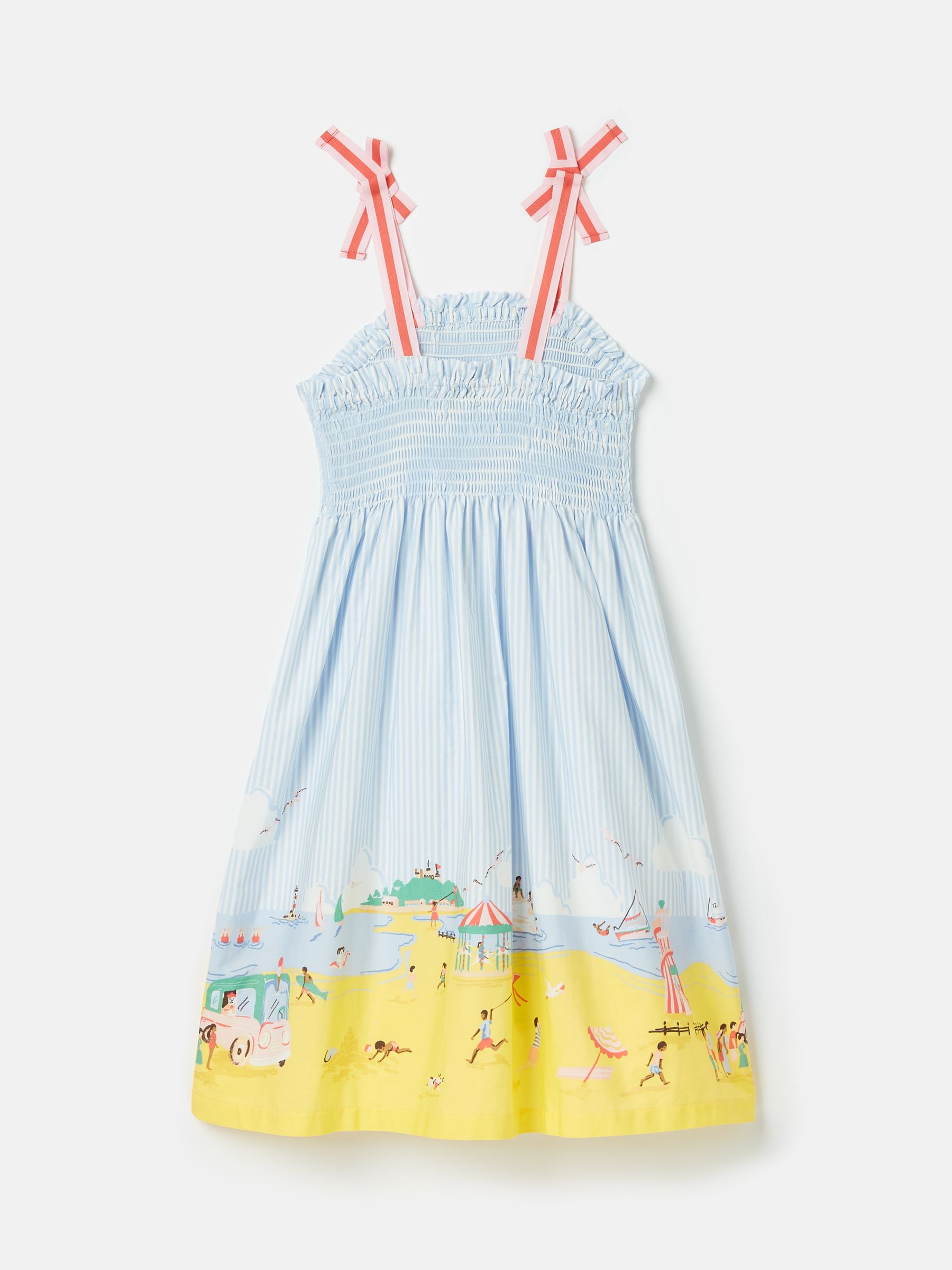 Girls Pretty Picture Blue Stripe Sundress - Image 2 of 5