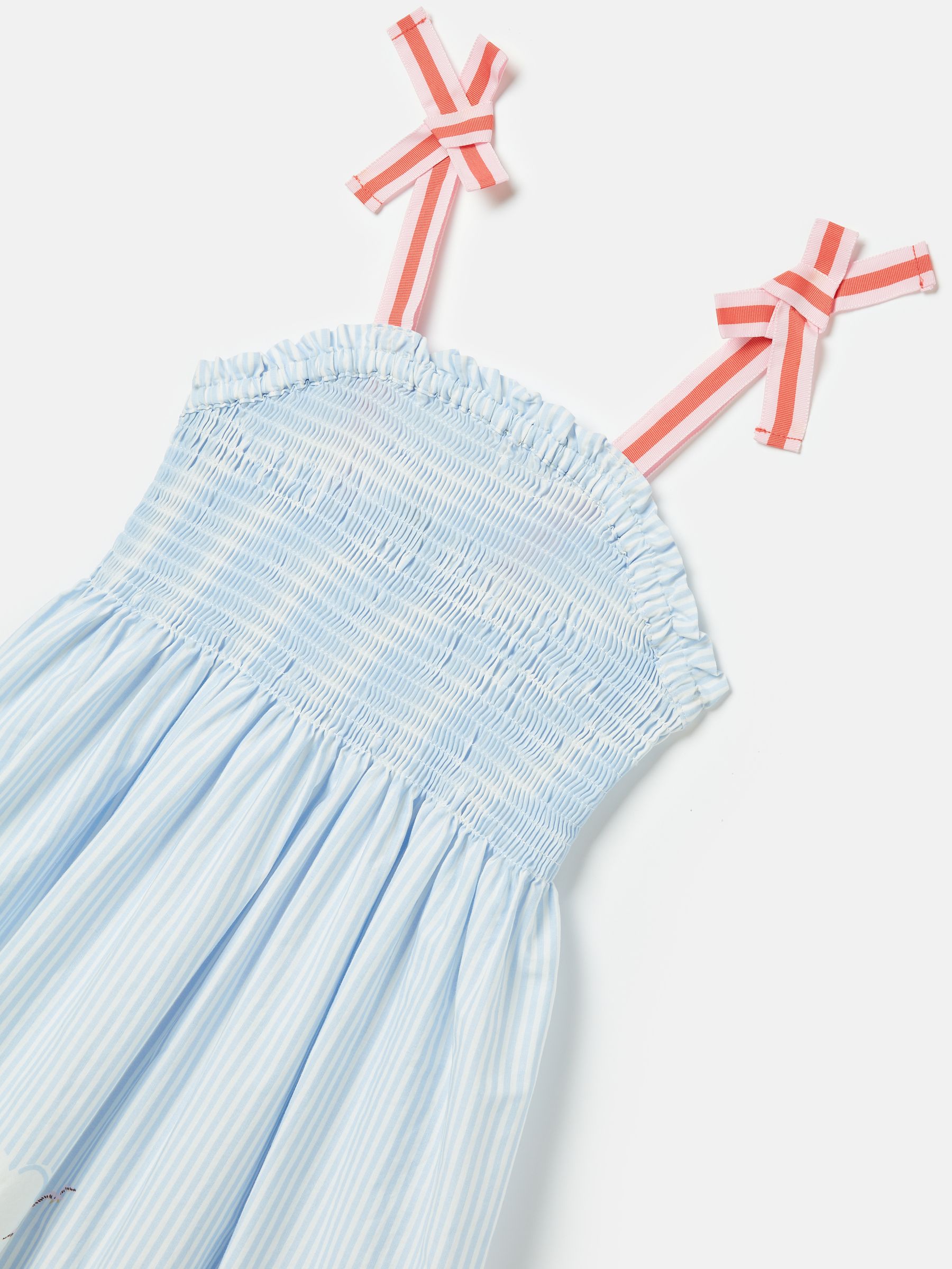 Girls Pretty Picture Blue Stripe Sundress - Image 3 of 5