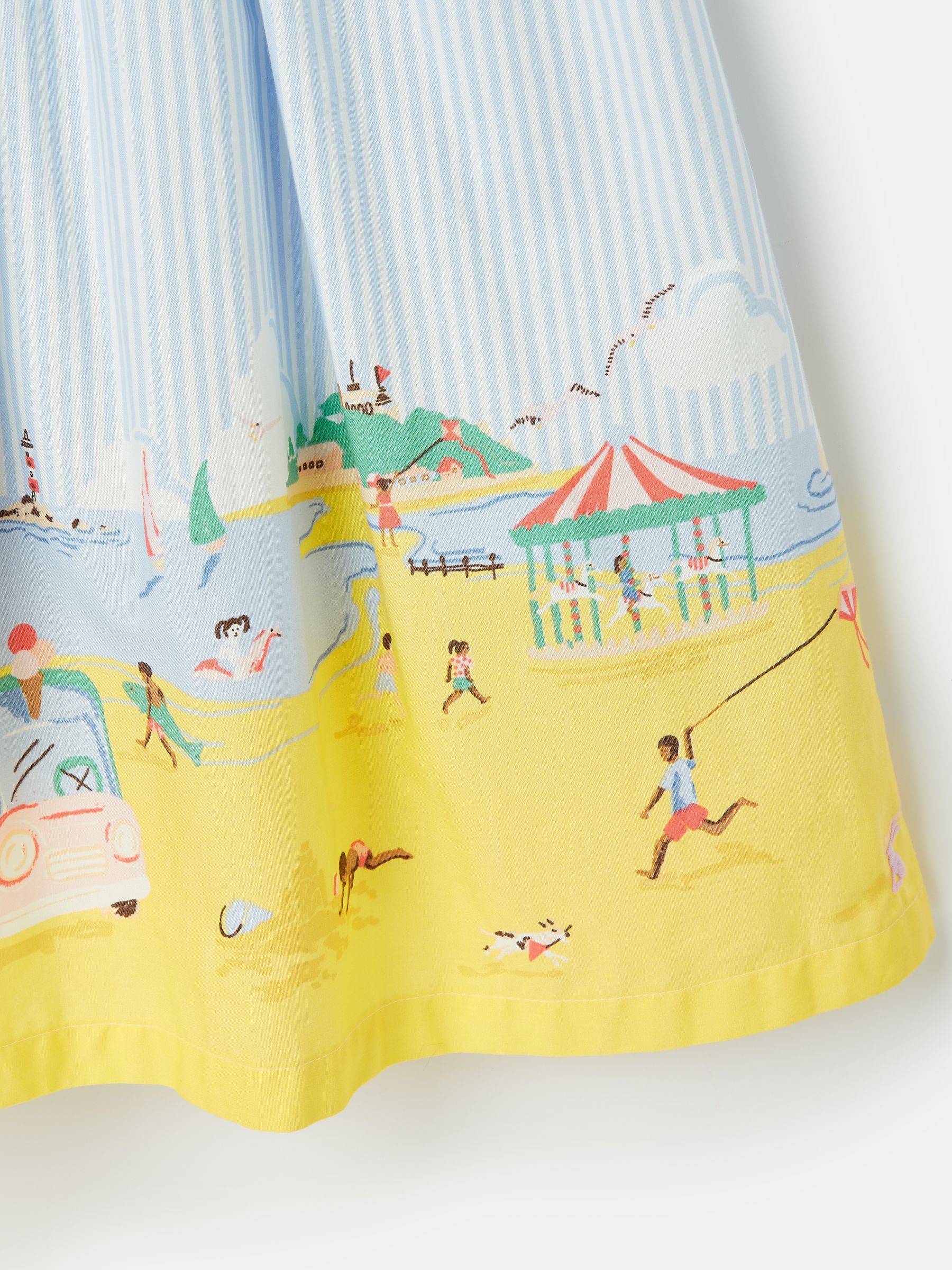 Girls Pretty Picture Blue Stripe Sundress - Image 4 of 5