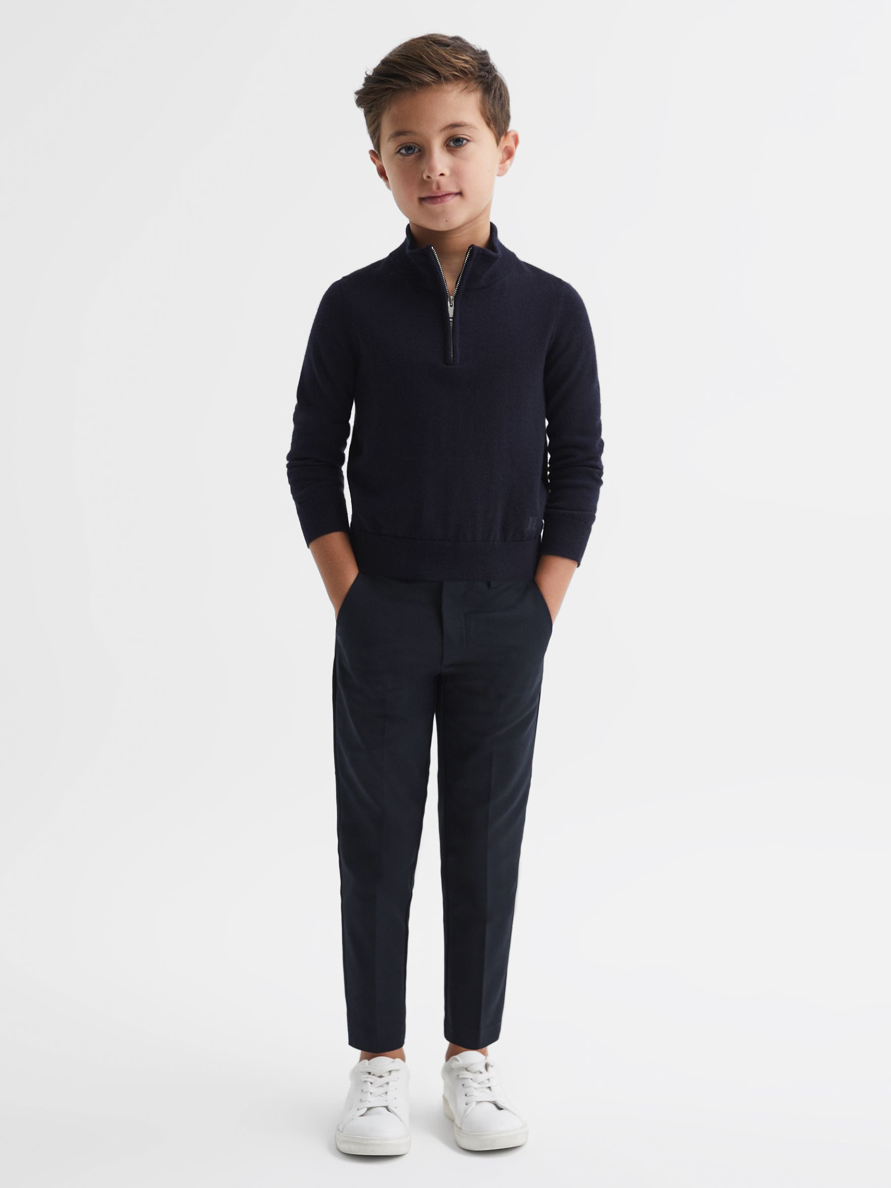 Slim Fit Chinos in Navy - Image 3 of 6