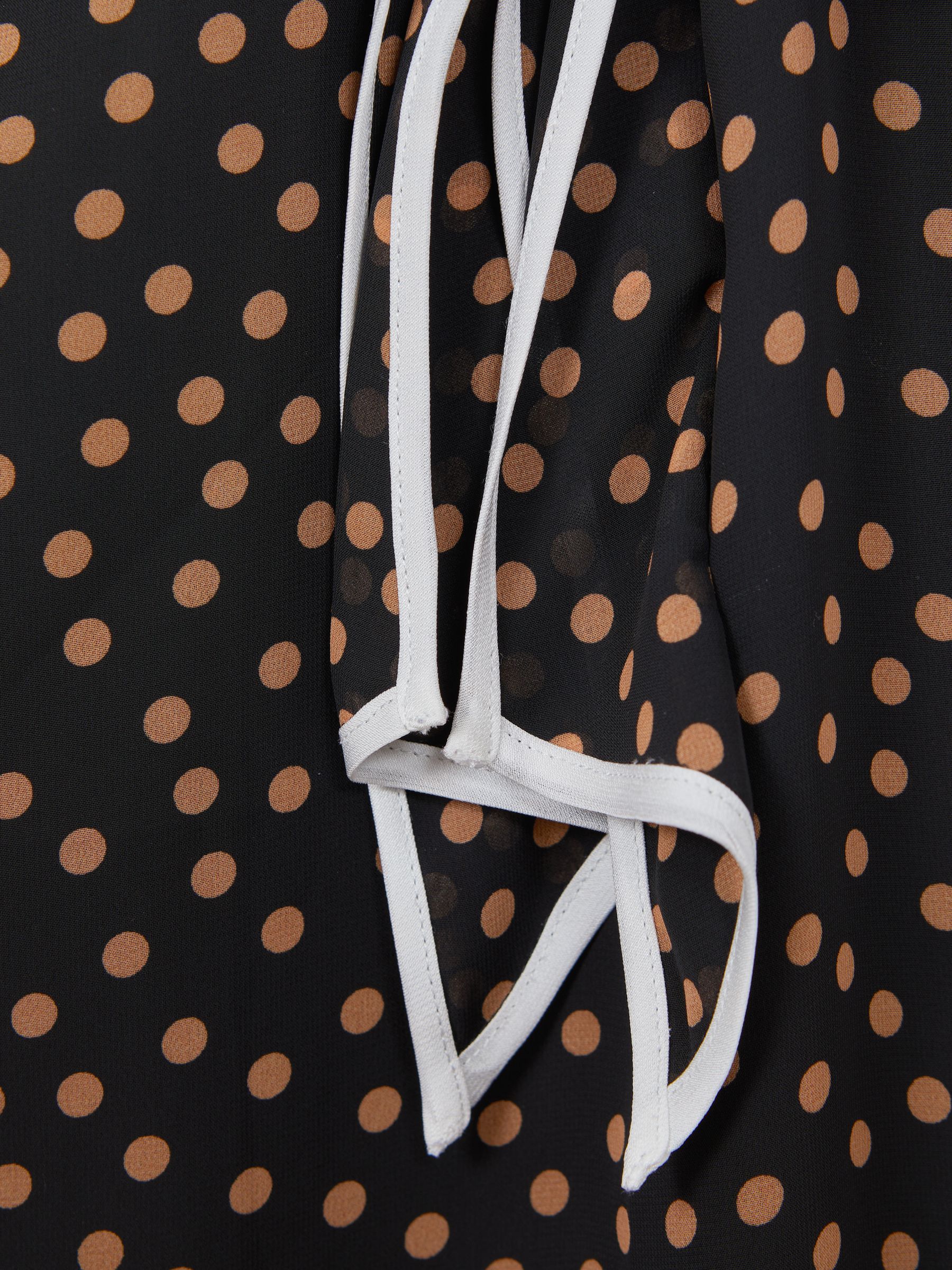 4-9 yrs Polka Dot Tie Neck Mini Dress in Black - Image 6 of 6