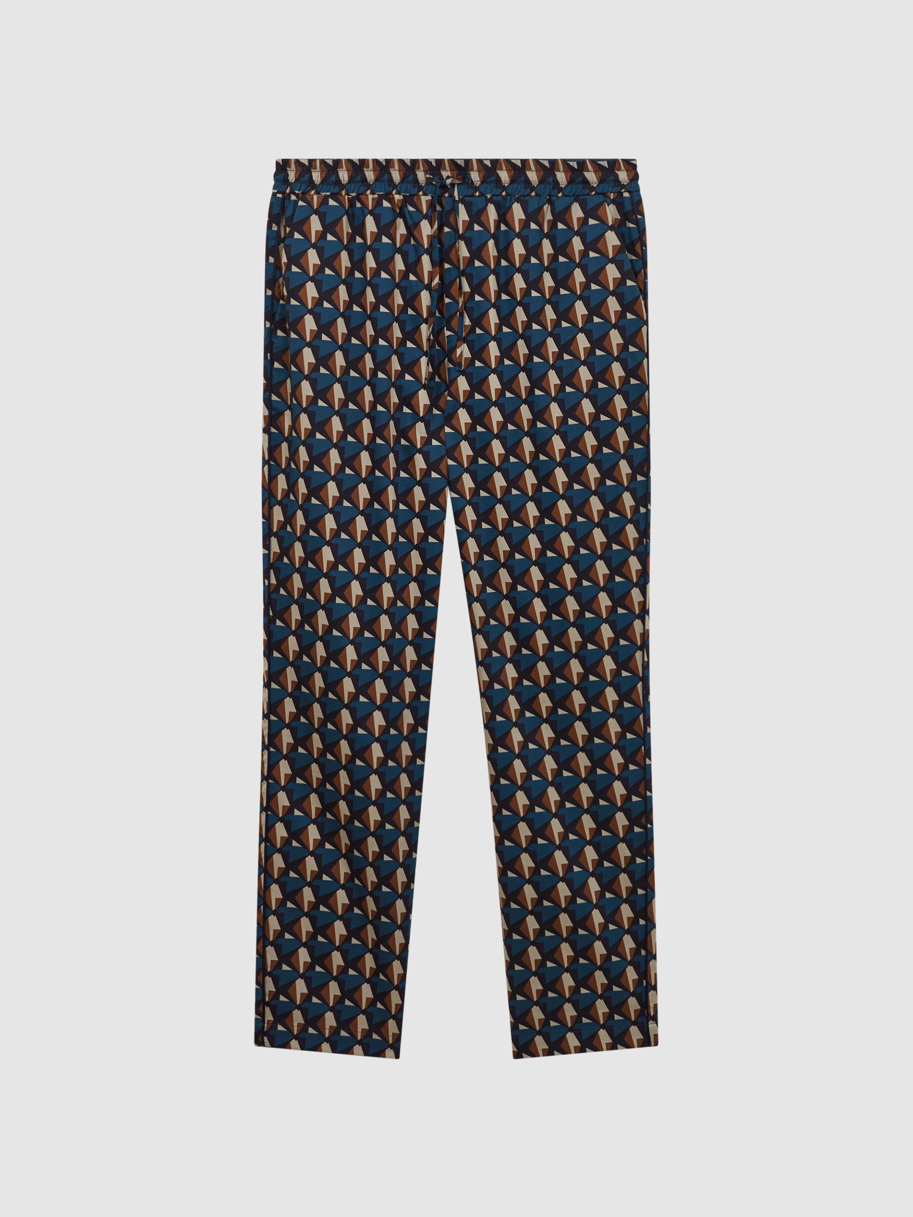 Cotton Printed Drawstring Pyjama Bottoms in Multi - Image 2 of 4