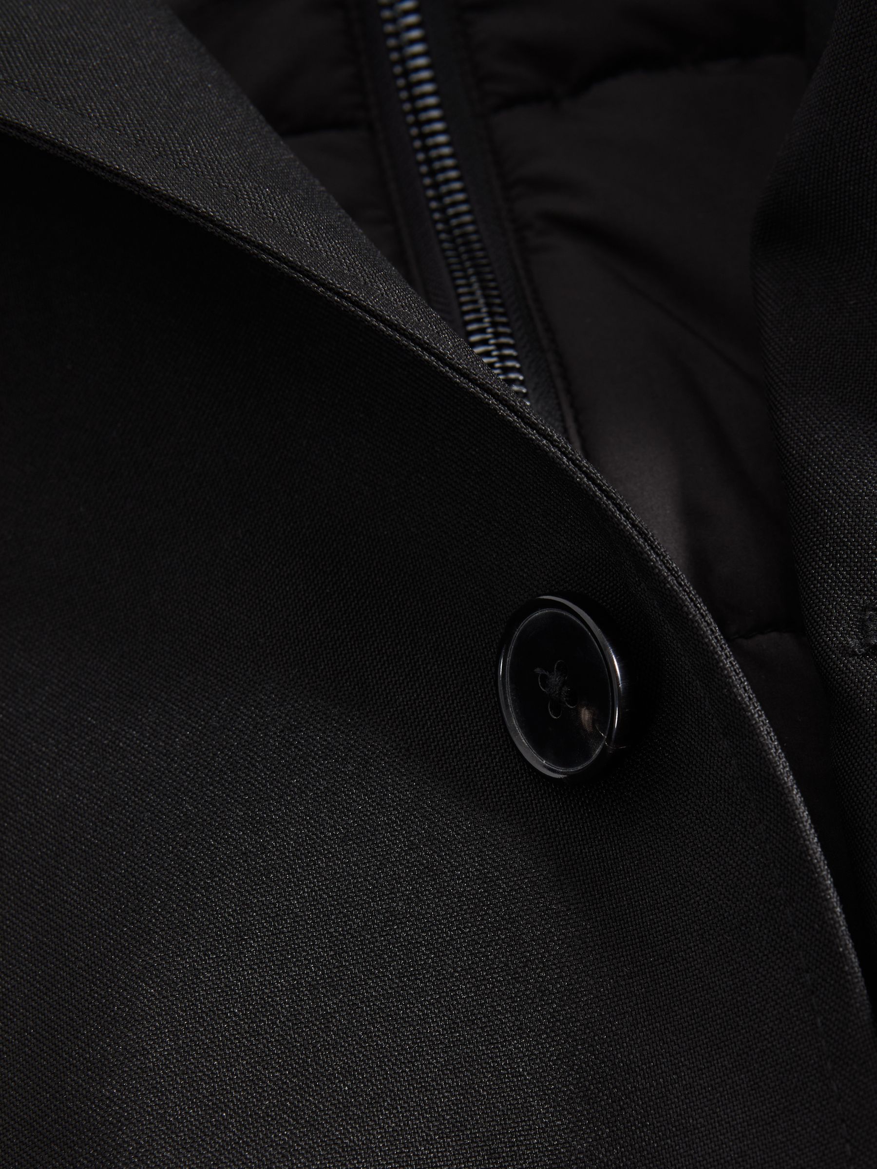 Jacket With Removable Funnel-Neck Insert in Black - Image 7 of 8