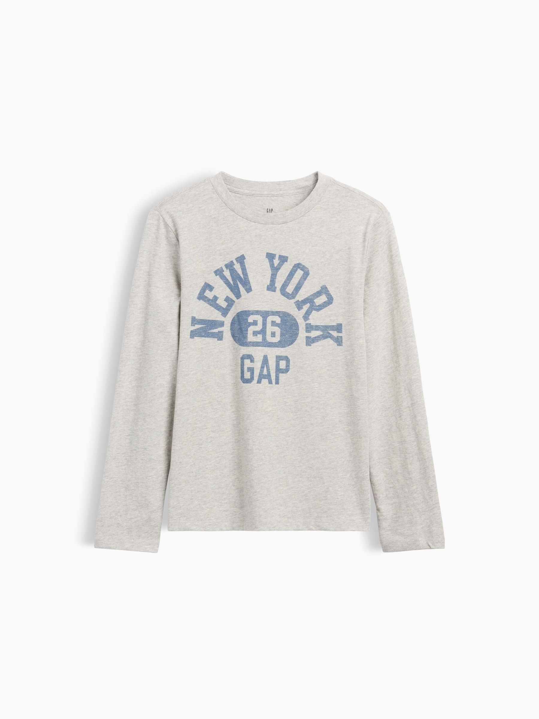 Grey New York Logo Graphic Long-Sleeve T-Shirt - Image 1 of 3