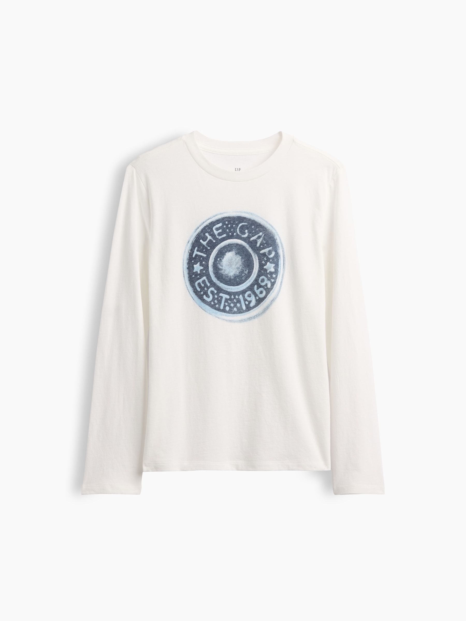 White Logo Graphic Long-Sleeve T-Shirt - Image 1 of 3