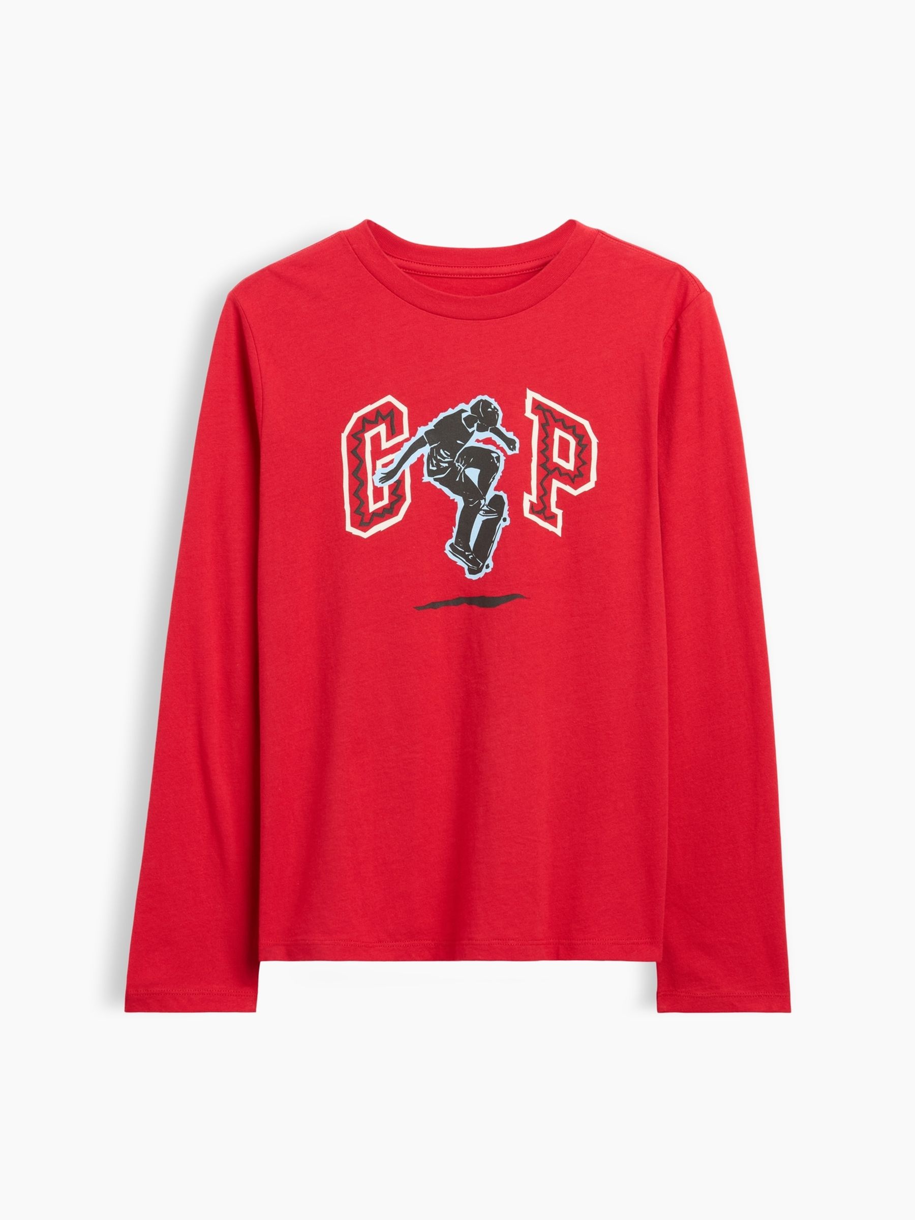 Red Skater Logo Graphic Long-Sleeve T-Shirt - Image 1 of 3