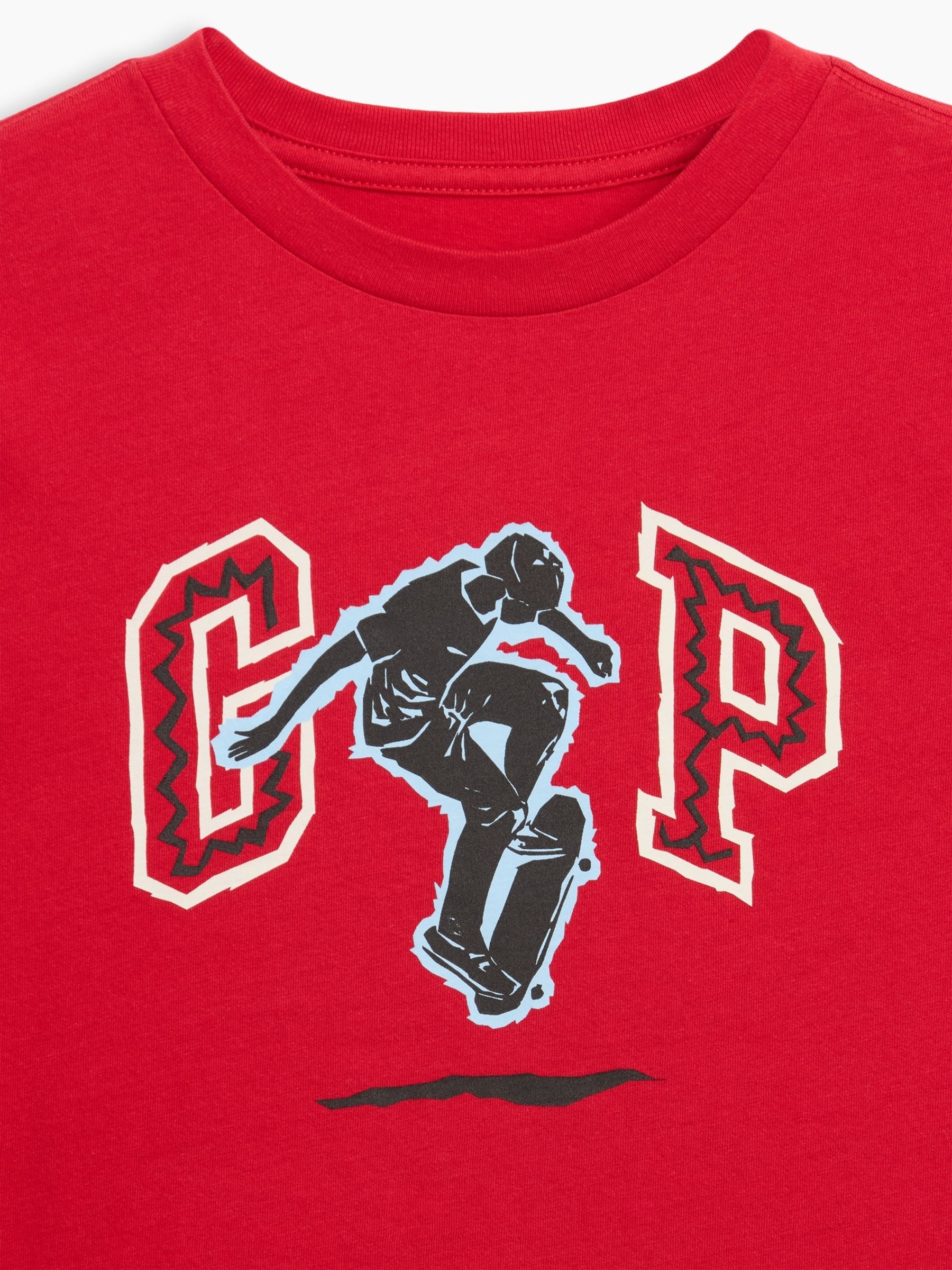 Red Skater Logo Graphic Long-Sleeve T-Shirt - Image 3 of 3