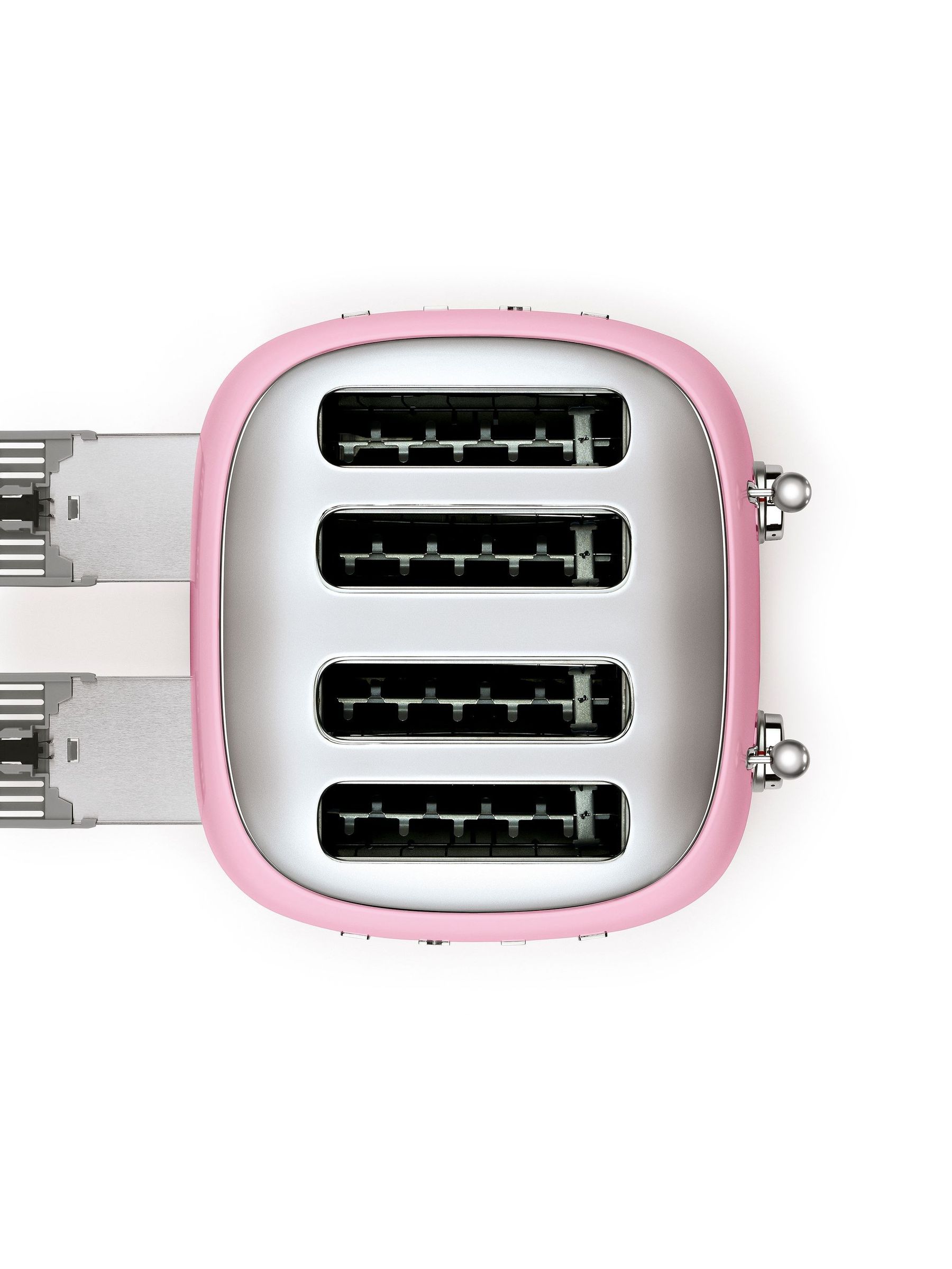 Smeg Pink 4 Slice Toaster - Image 3 of 9