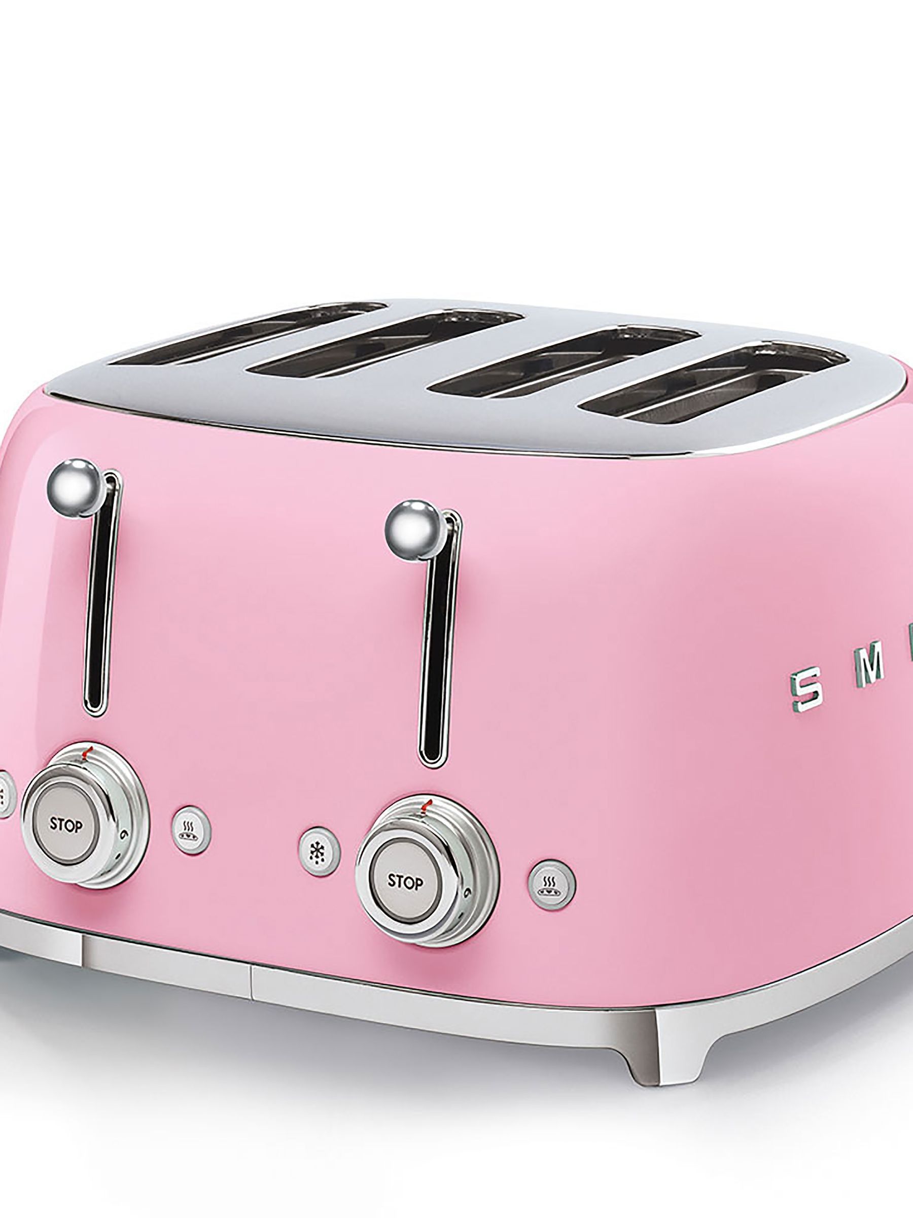 Smeg Pink 4 Slice Toaster - Image 8 of 9