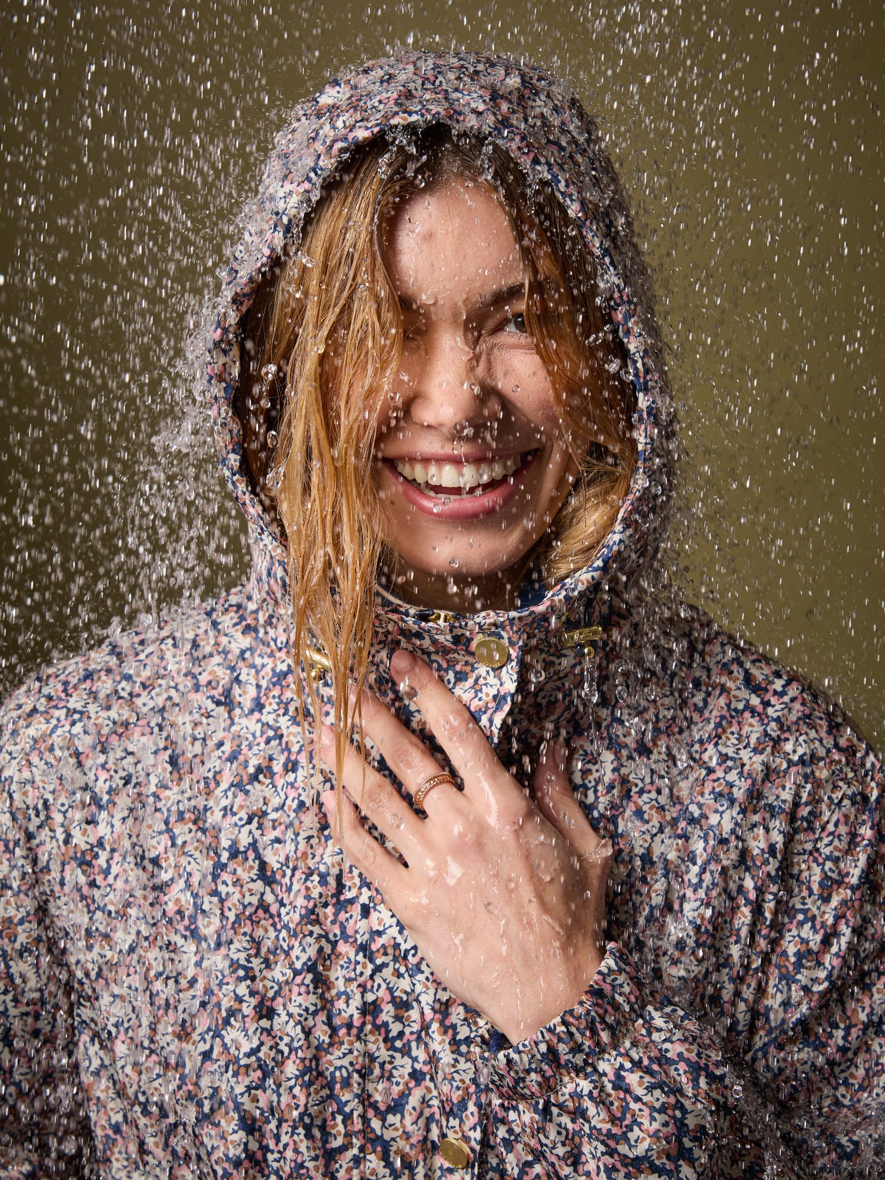 Holkham Ditsy Floral Waterproof Packable Raincoat With Hood - Image 11 of 11