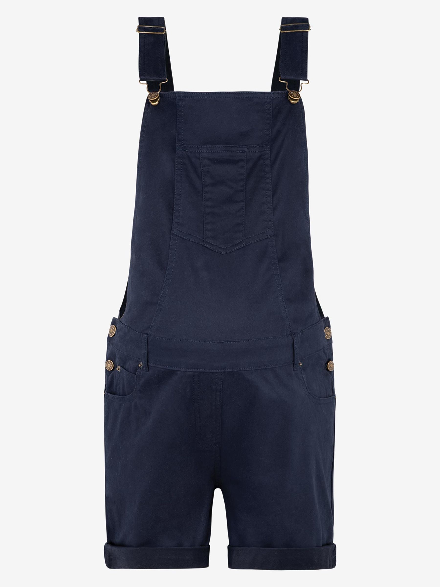 Navy Blue Denim Short Maternity Dungarees - Image 3 of 3