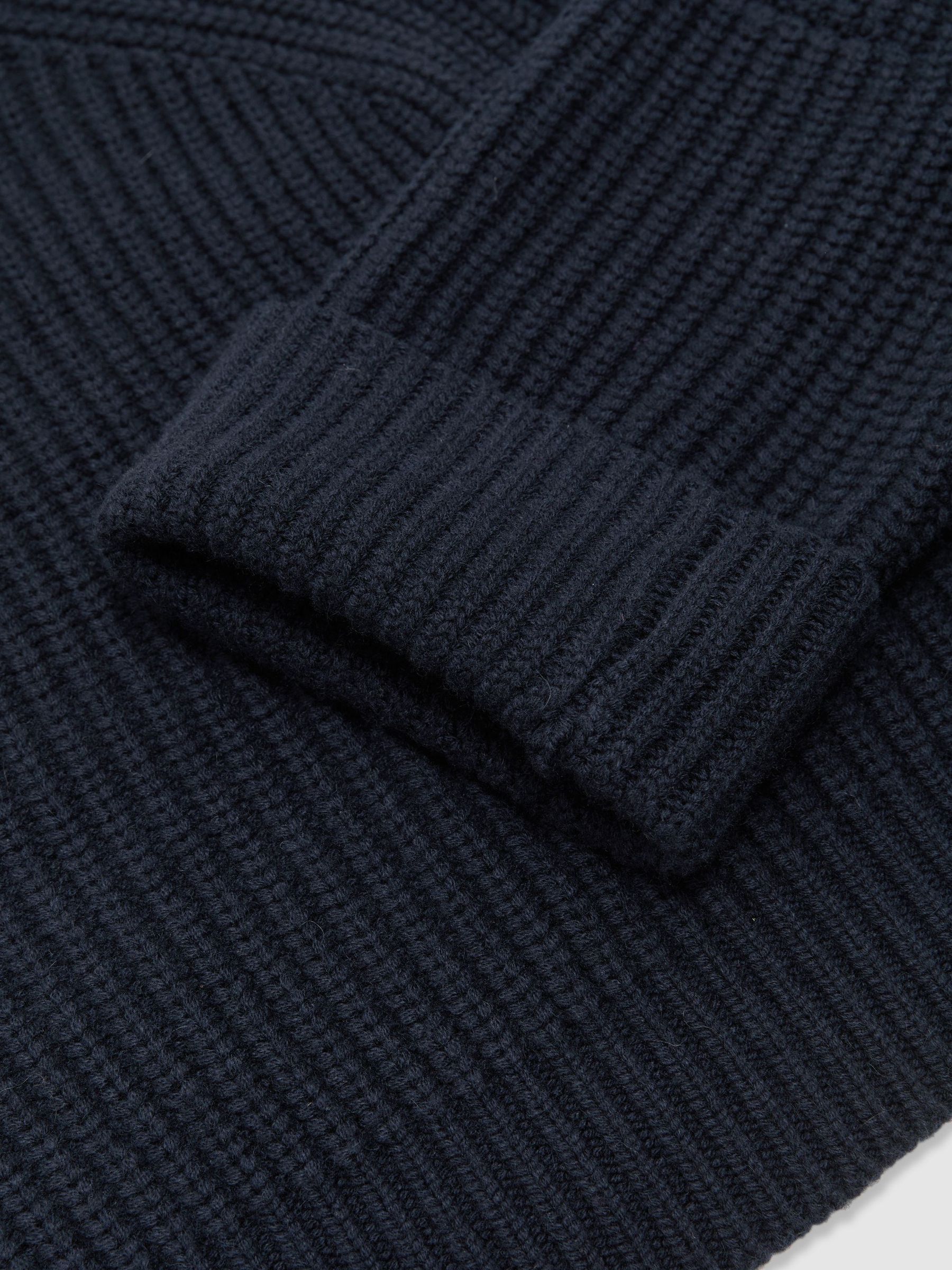 Atelier Navy Wool-Cashmere Ribbed Roll-Neck Jumper in Navy - Image 9 of 9