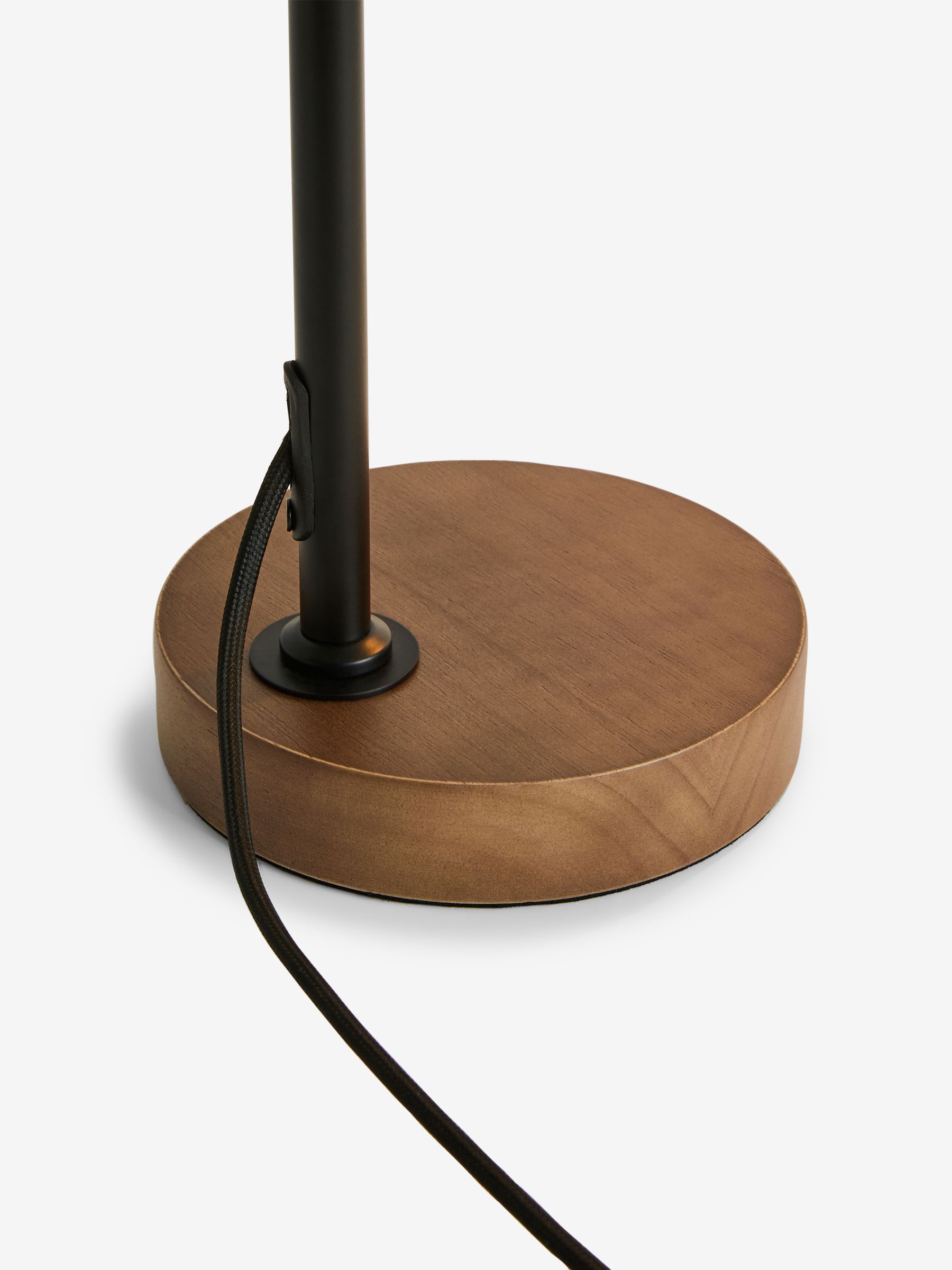 Avery Table Lamp in Black/Wood - Image 4 of 5