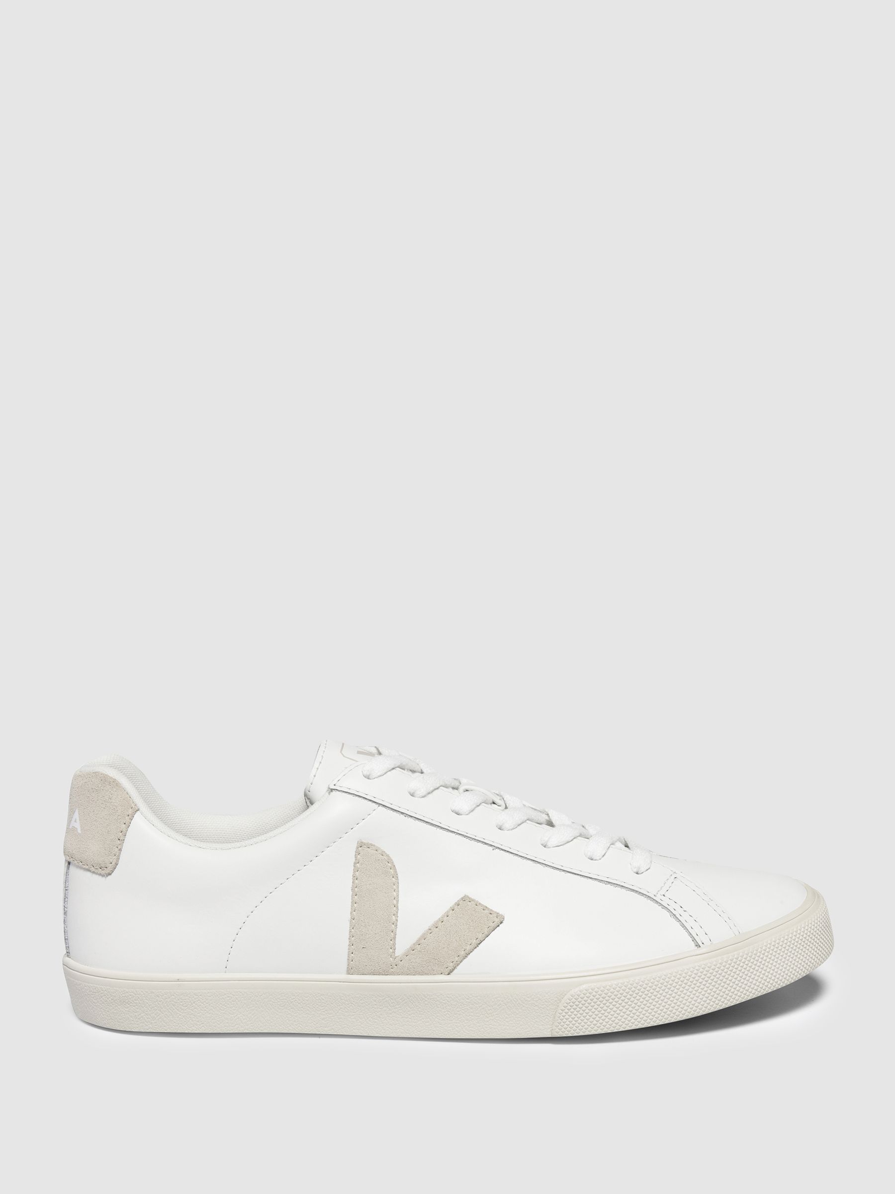 Veja Leather Trainers in Extra White Sable - Image 1 of 3